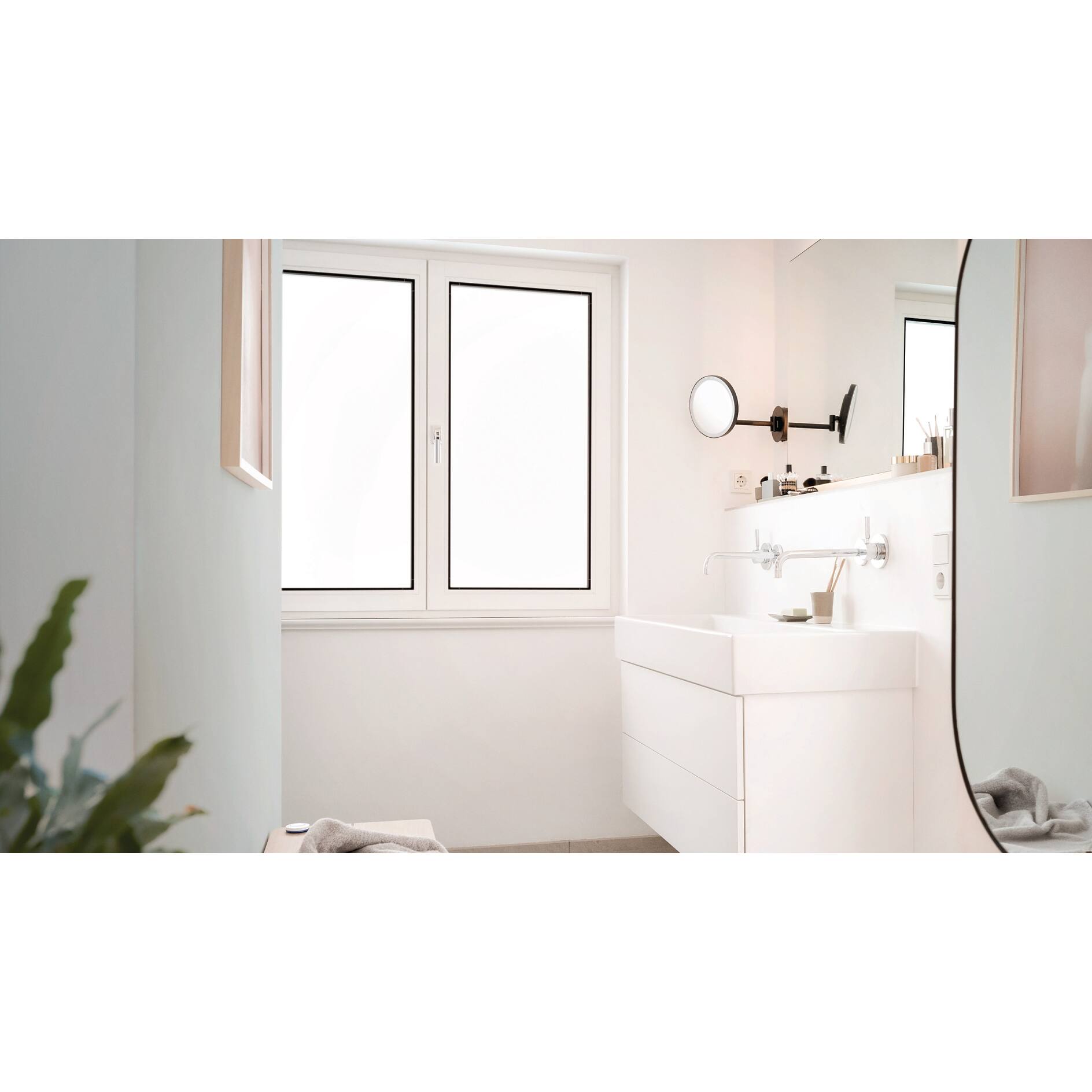 dc-fix® Fensterfolie Smoke selbstklebend Sichtschutz beidseitig blickdicht  Folie für Bad-Fenster, Küche, Glastür Milchglasfolie Sichtschutzfolie