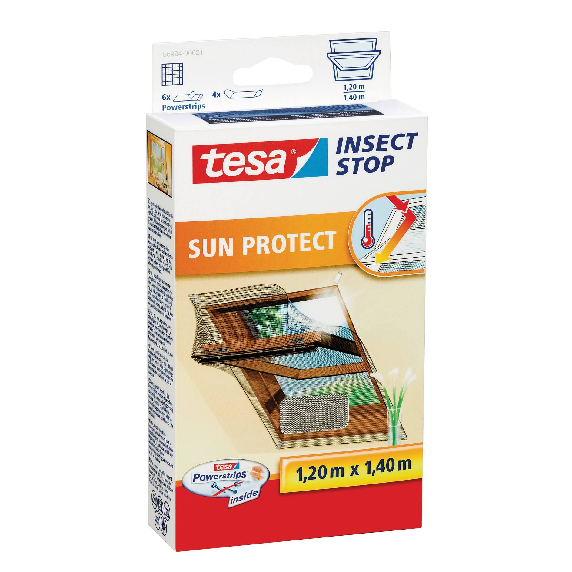 tesa Insect Stop STANDARD Fliegengitter für Fenster im 3er Pack