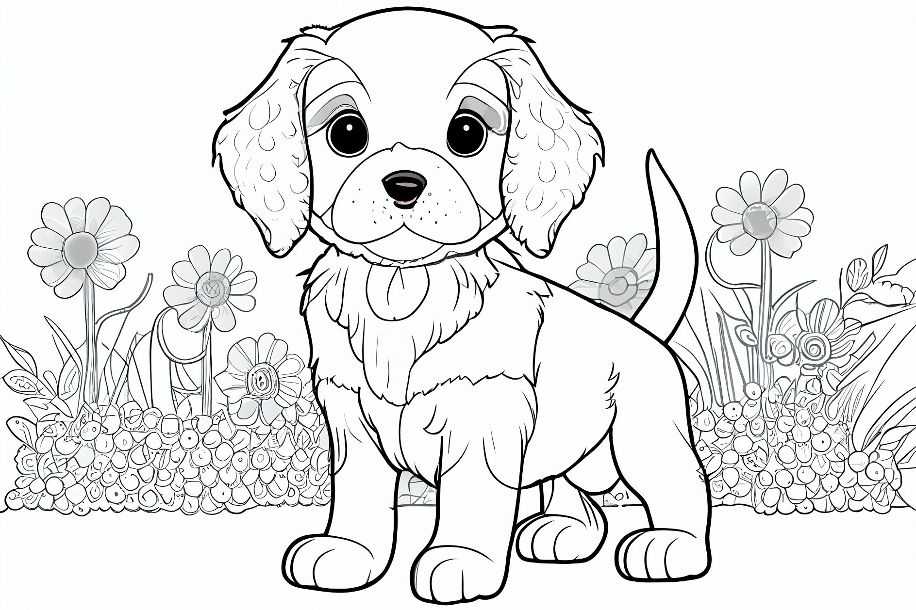 Malvorlage Hund
