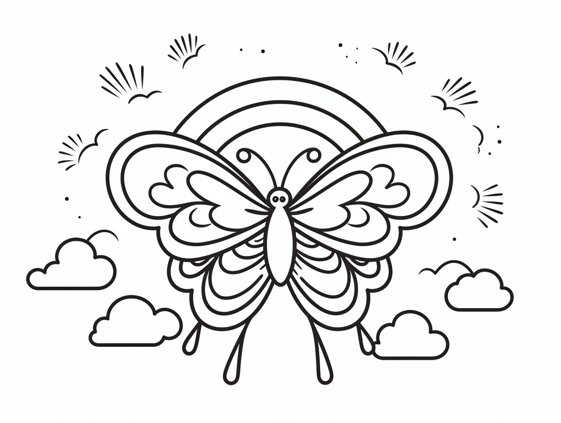 Kostenlose Schmetterlinge-Malvorlagen - Ausmalbilder von