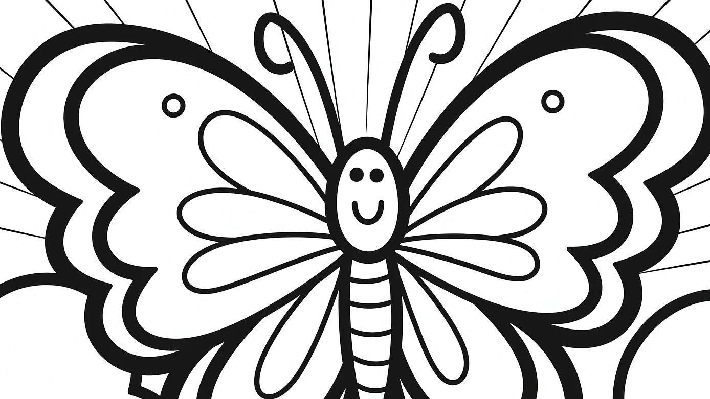 Schmetterling 5 flach
