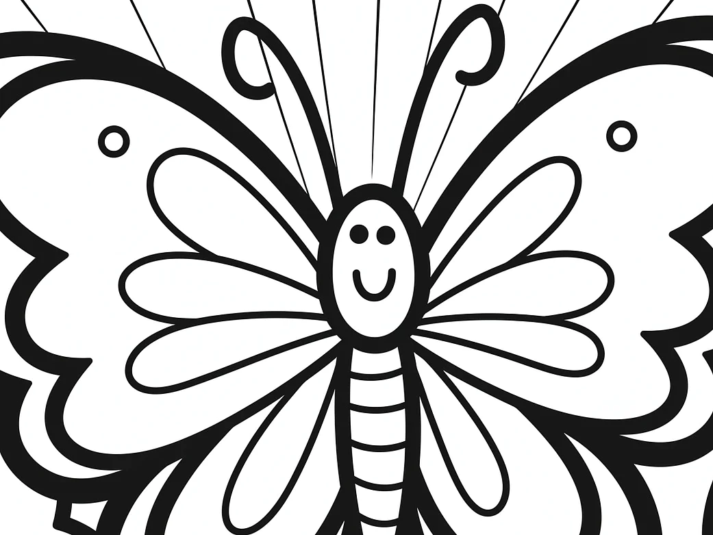 Schmetterling 5 flach