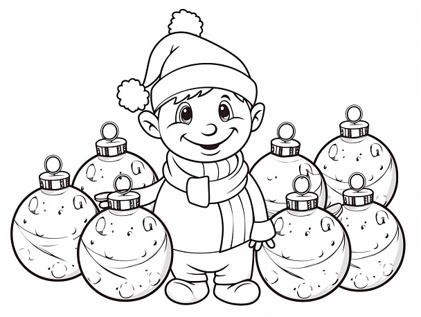 Christbaumkugeln Ausmalbilder - Weihnachten Malvorlagen