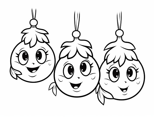 Christbaumkugeln Ausmalbilder - Weihnachten Malvorlagen