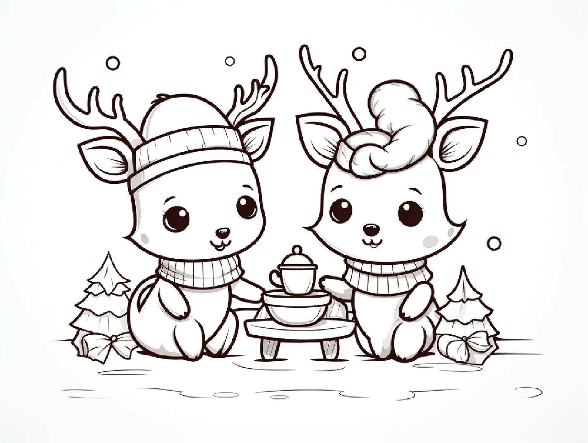 Ausmalbilder kostenlos: Kreative Entspannung für Groß und Klein – Entdecke die Welt der Rentier Geweihe!