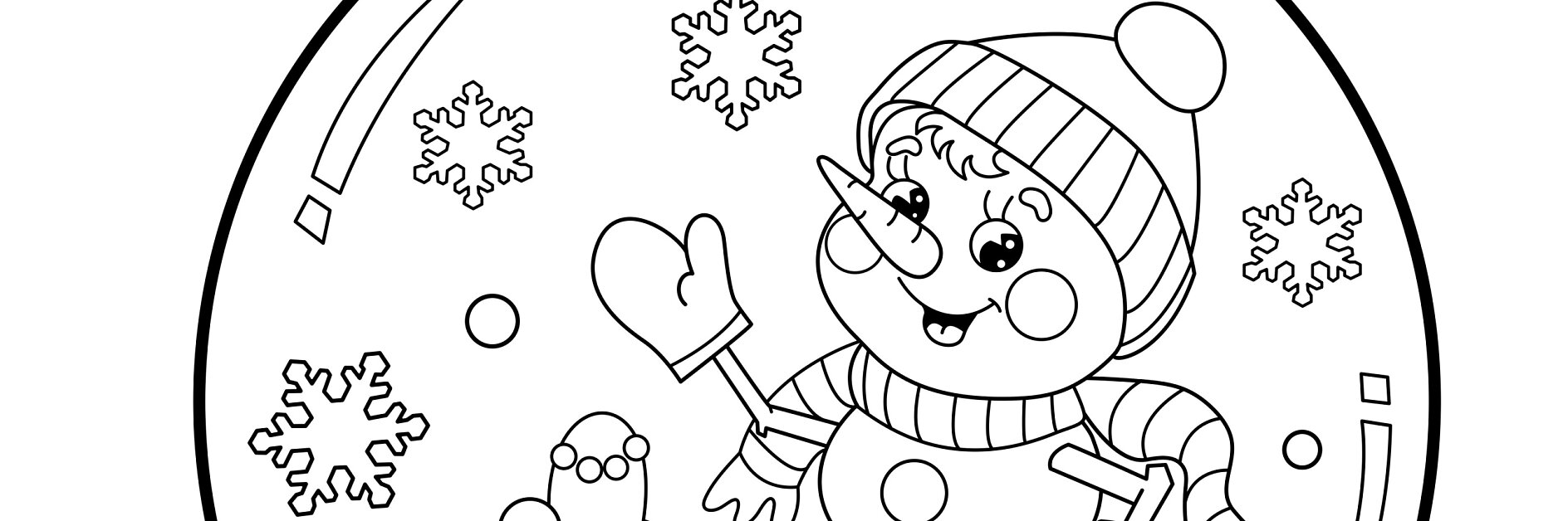 Schneekugeln Malvorlagen: Weihnachtliche Ausmalbilder