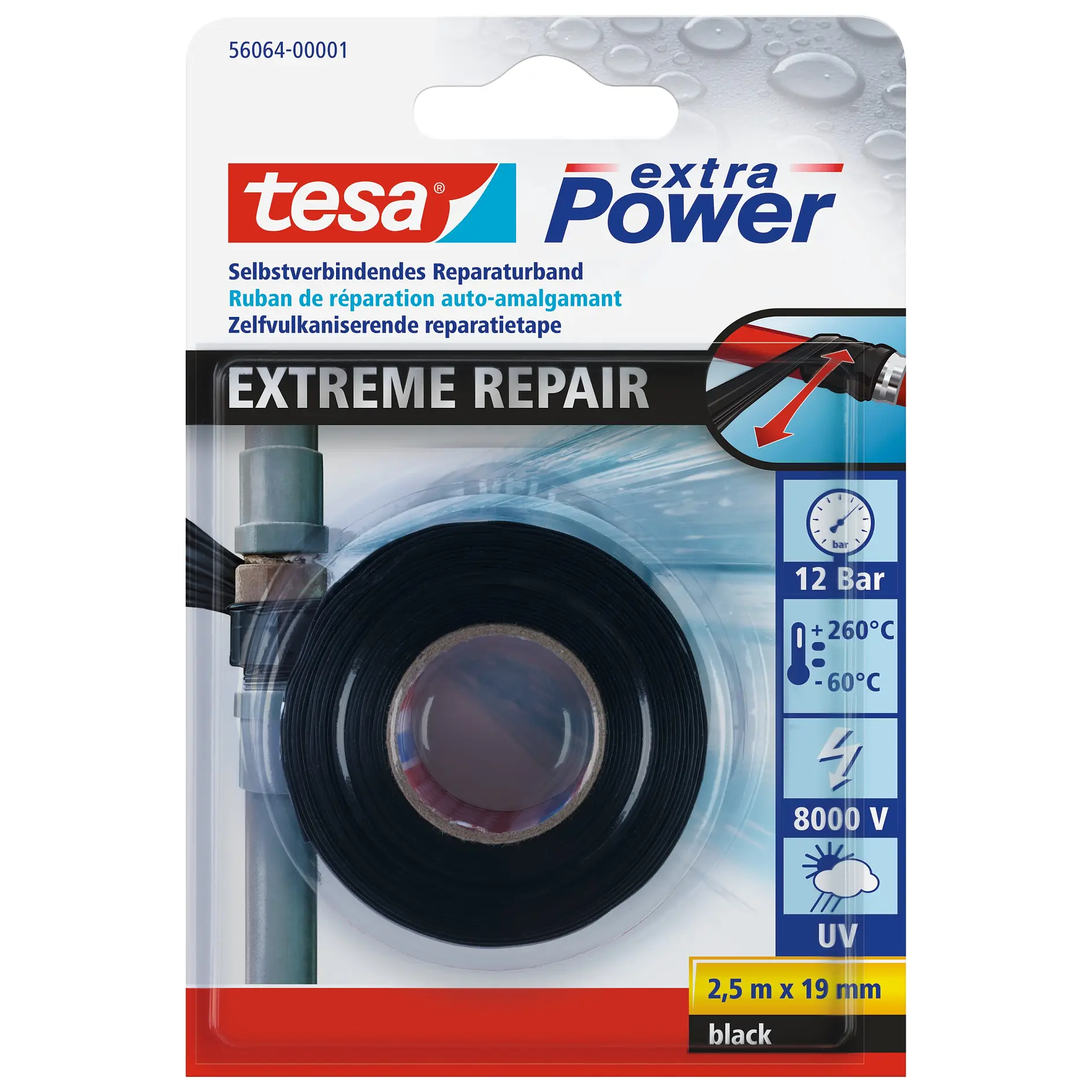 [en-en] 56064-01-00 - tesa Extra Power Extreme Repair black 2,5m:19mm