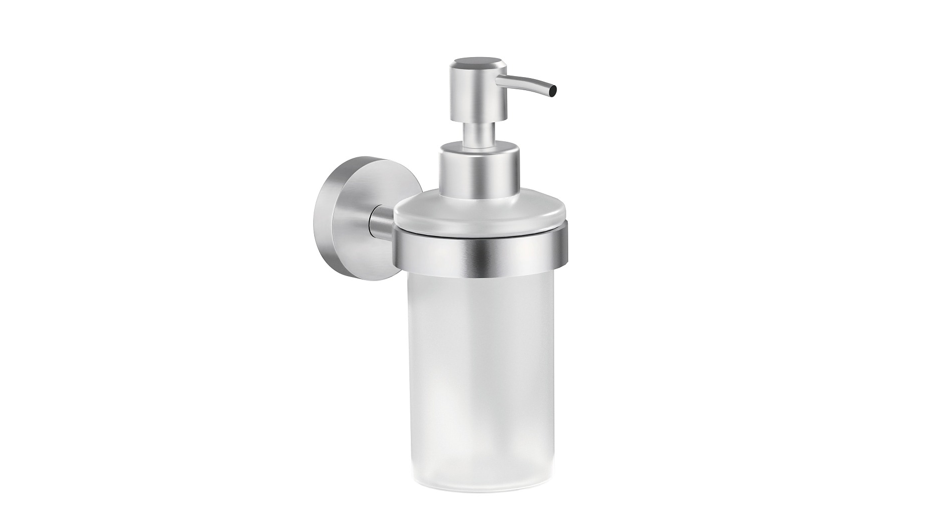tesa® MOON Soap Dispenser, Self-Adhesive, Stainless Steel - tesa