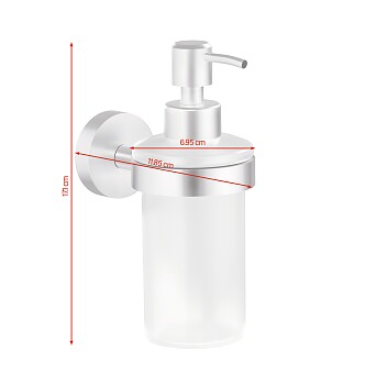 tesa® MOON Soap Dispenser, Self-Adhesive, Stainless Steel - tesa