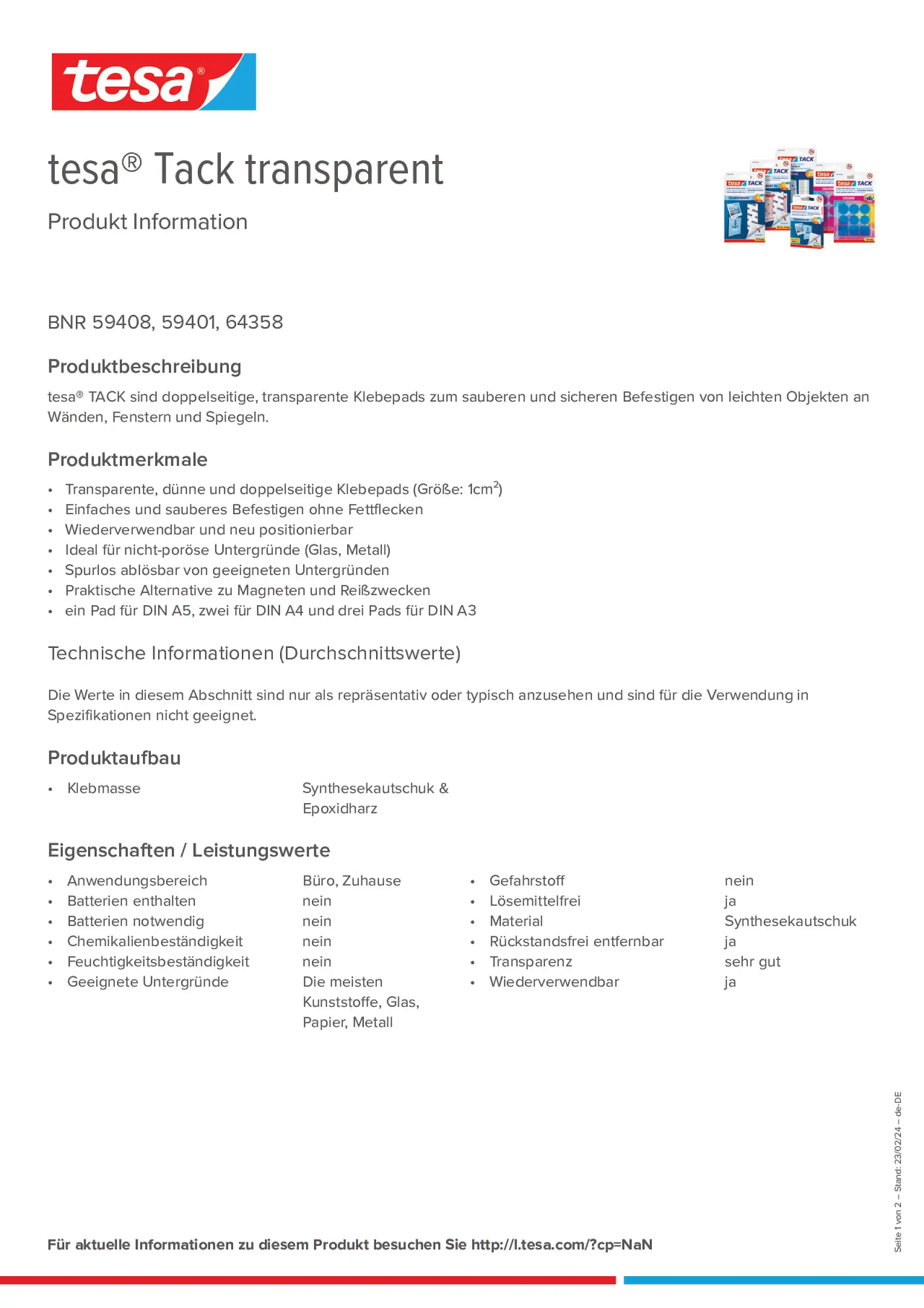 Product information_tesa® Tack 59401_de-DE