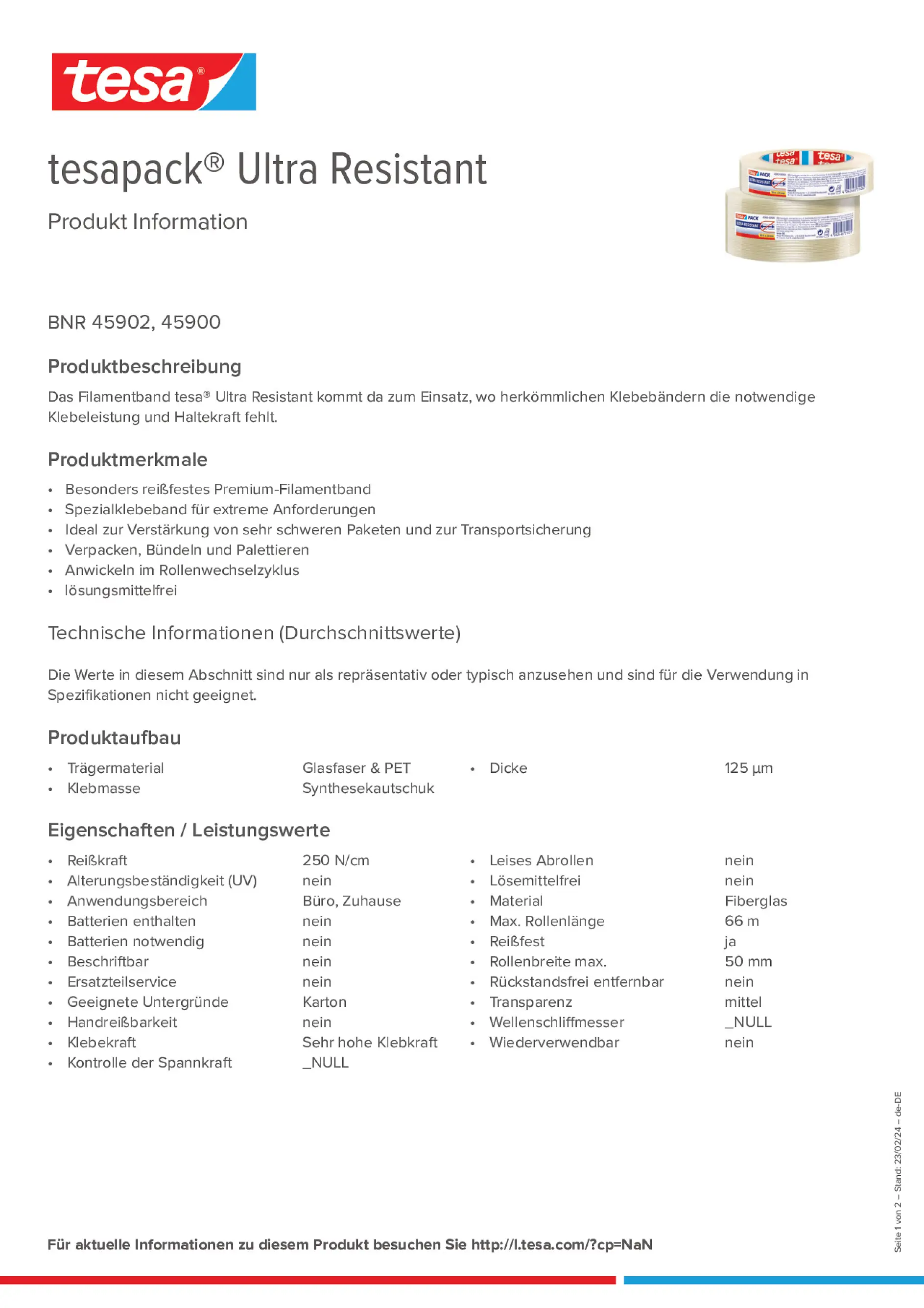 Product information_tesapack® 45900_de-DE