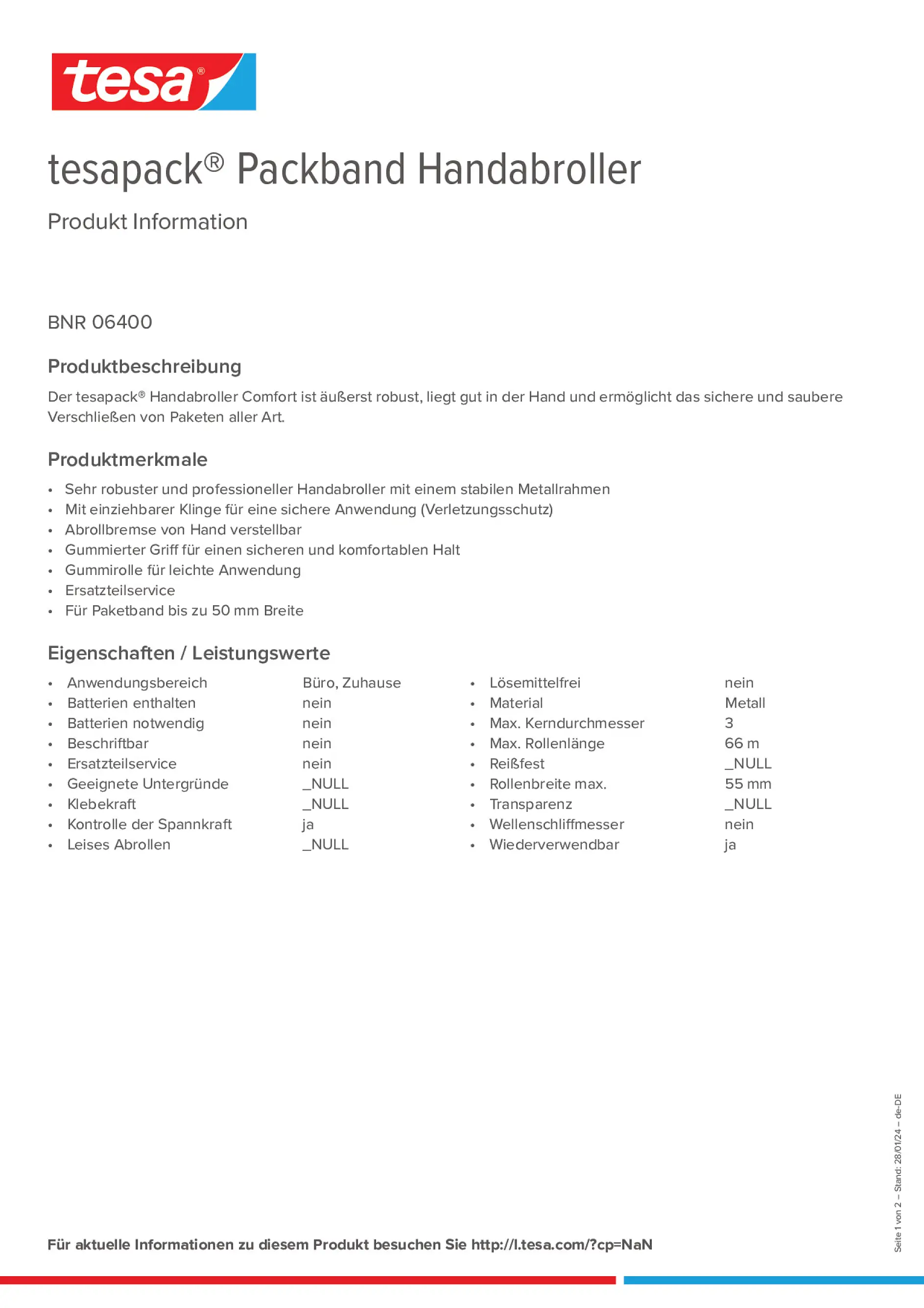 Product information_tesapack® 06400_de-DE