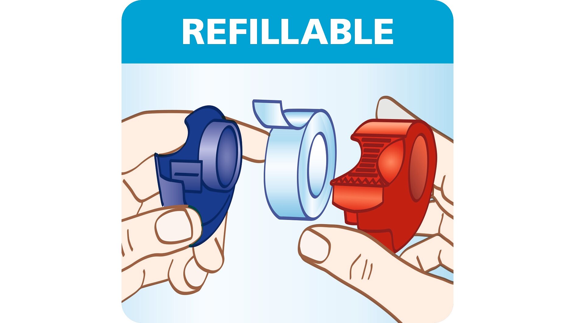 Klebefilm Set - 24 Rollen Mit Abroller In Dose