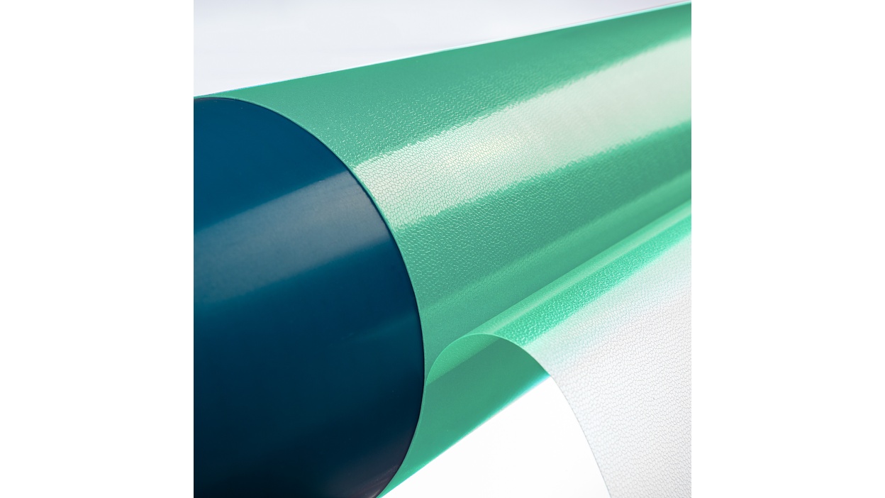 tesa® Softprint EA Flex Hard green on sleeve with open liner