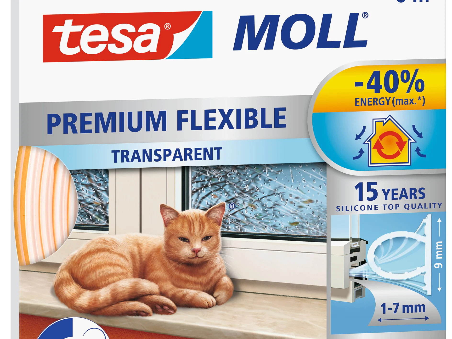 [en-en] tesamoll Premium Flexible white, 6m x 9x7mm