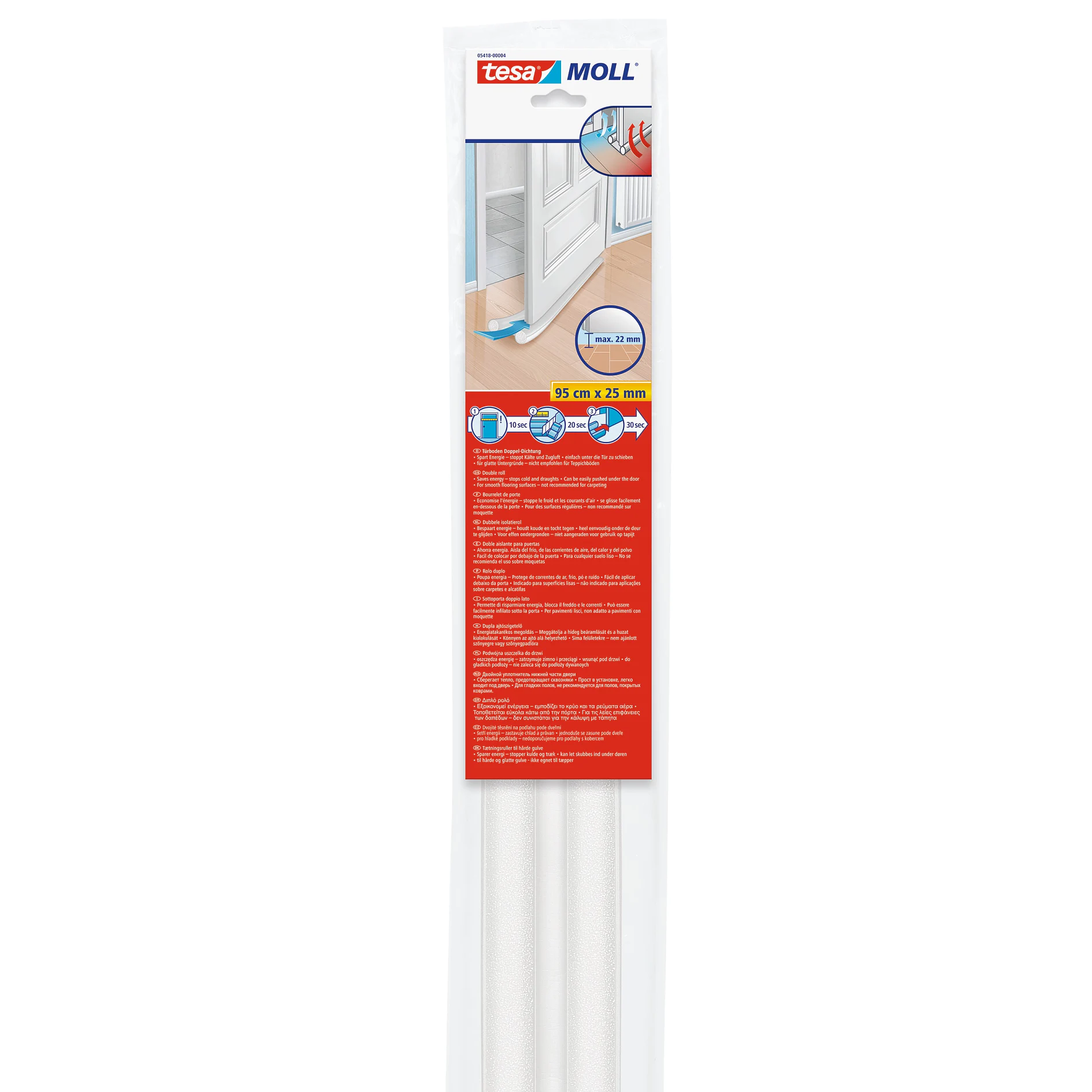 [en-en] tesamoll double roll white 95cm x 25mm