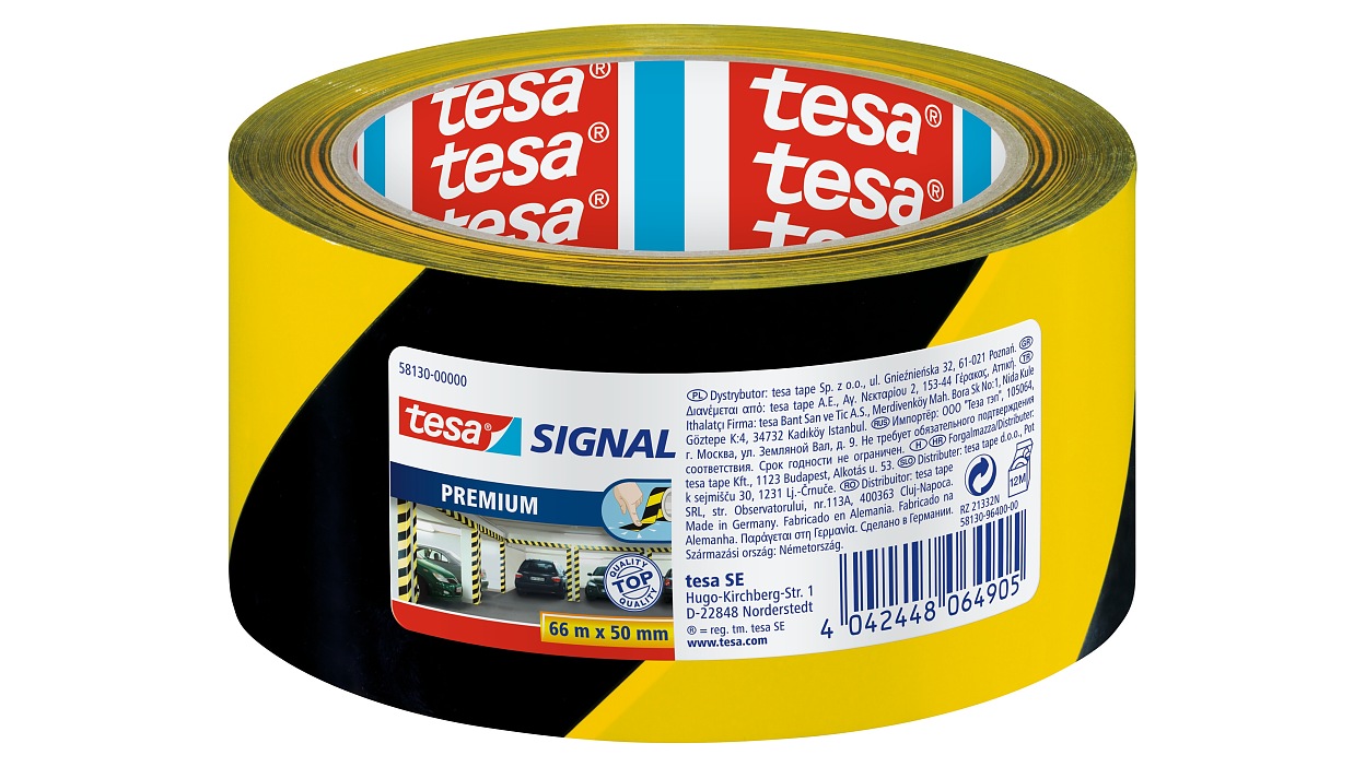 [en-en] tesa Signal Premium Warning-Marking tape, yellow-black, 66m x 50mm