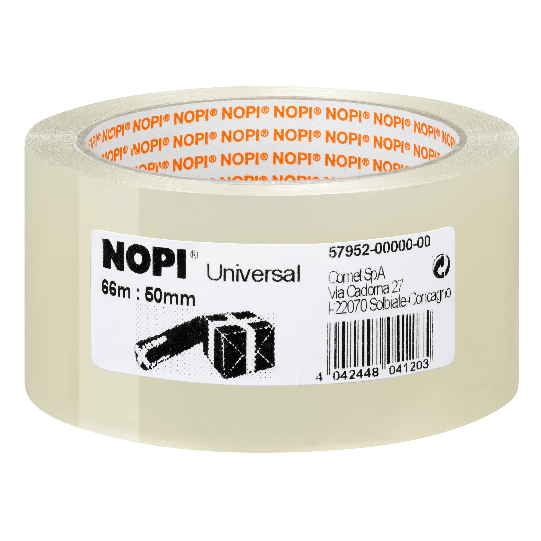 [en-en] NOPI packaging tape Universal 66m x 50mm, transparent