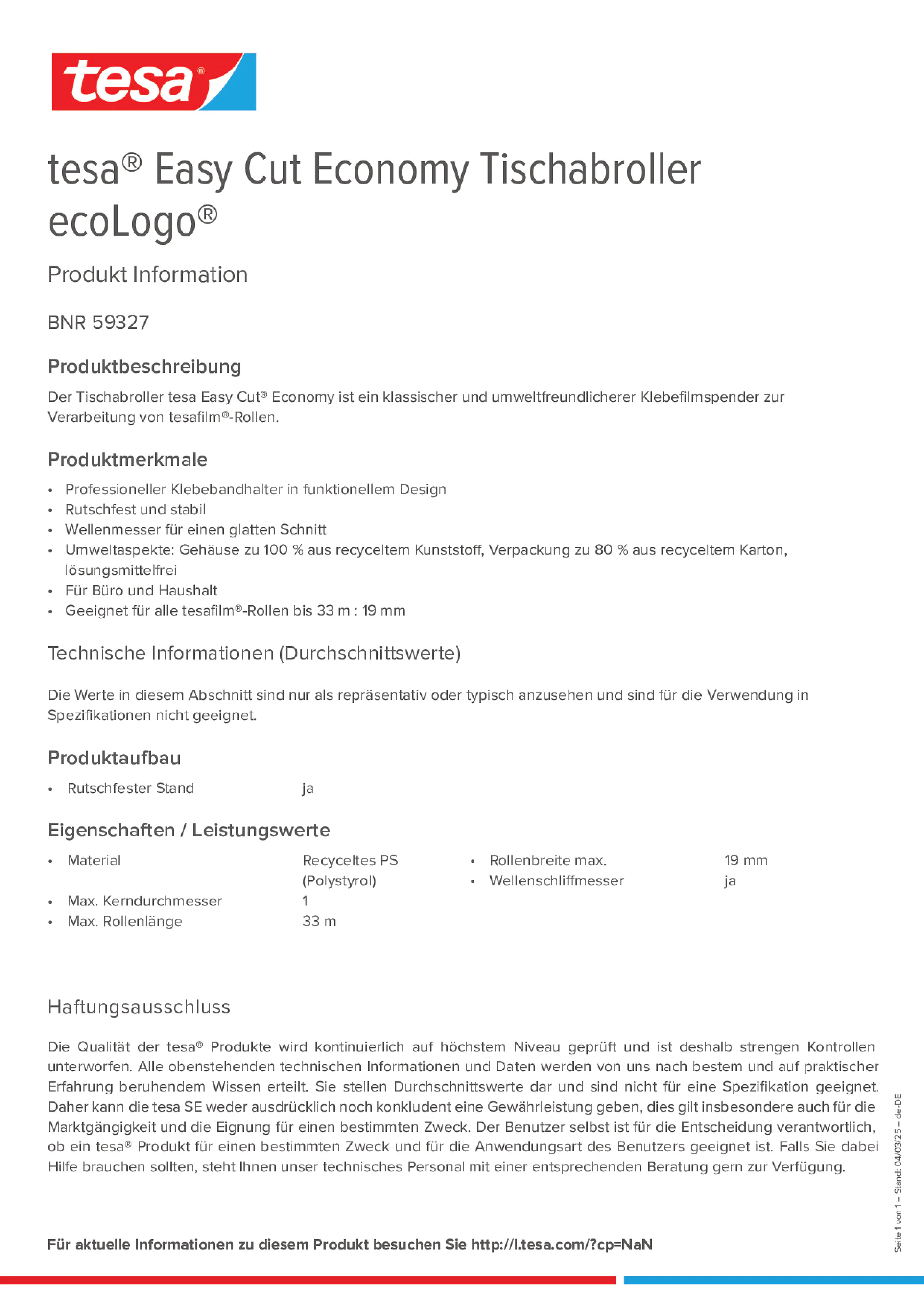 Product information_tesa® Easy Cut 59327_de-DE