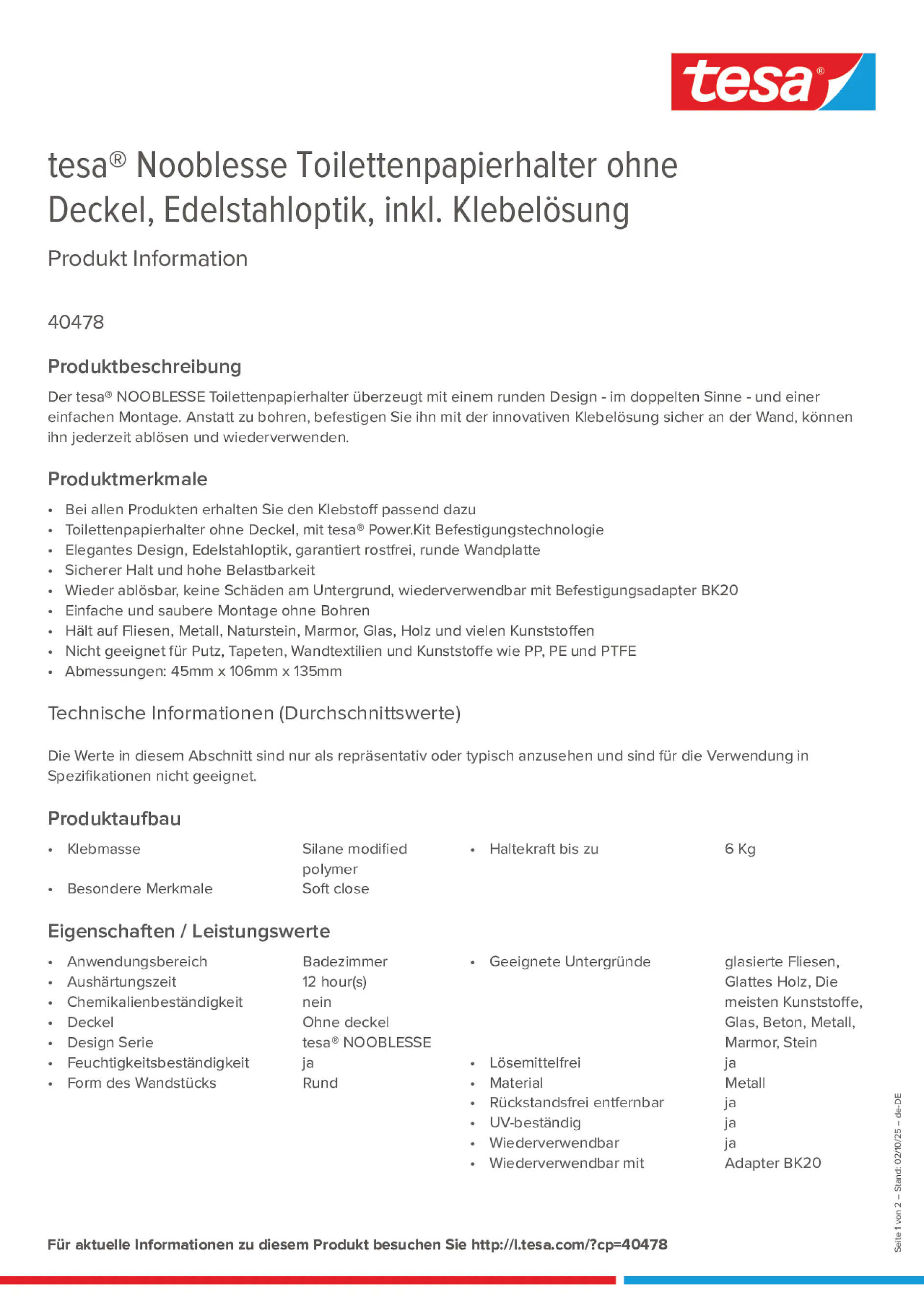 Product information_tesa® 40478_de-DE