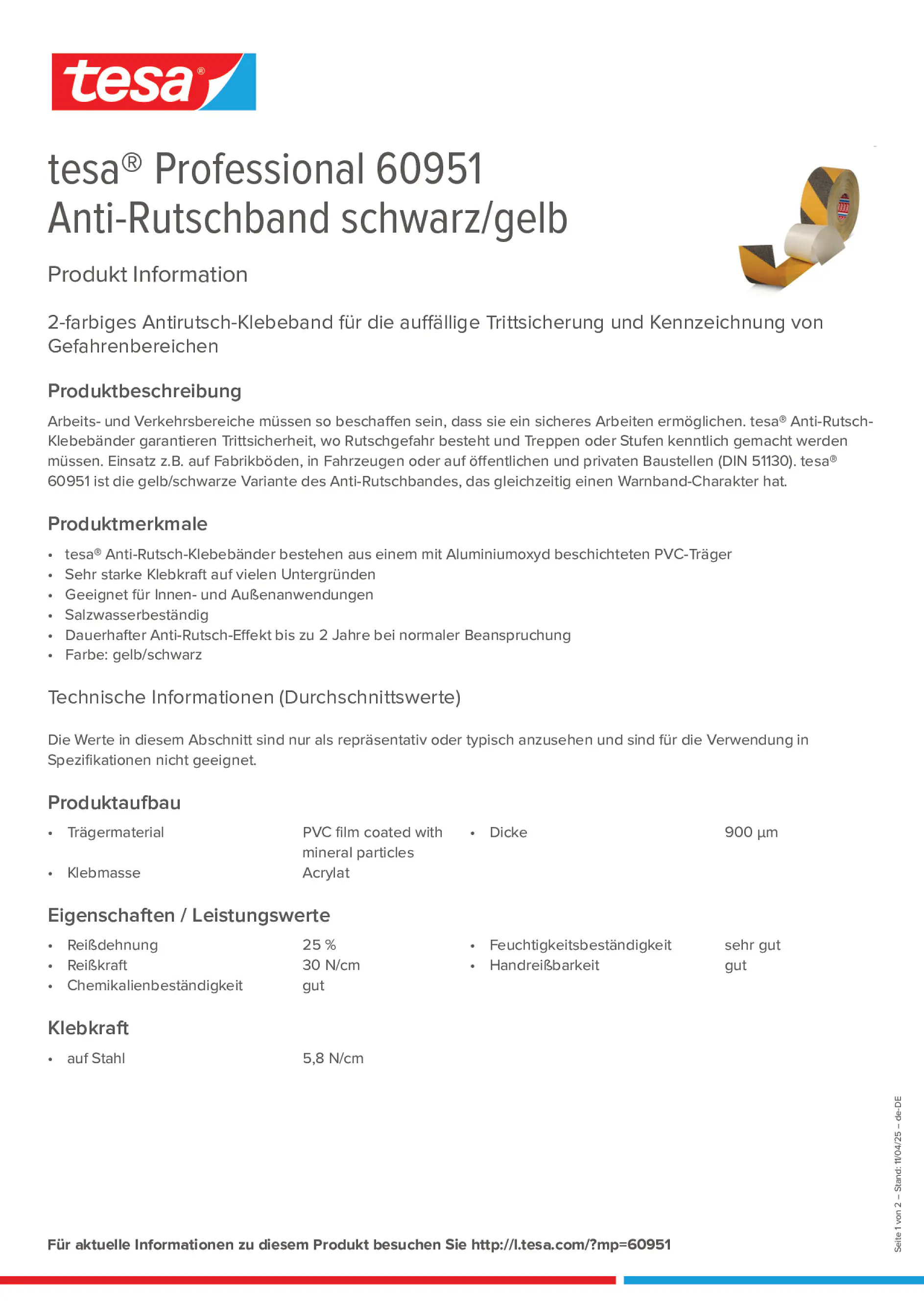 Product information_tesa® Professional 60951_de-DE