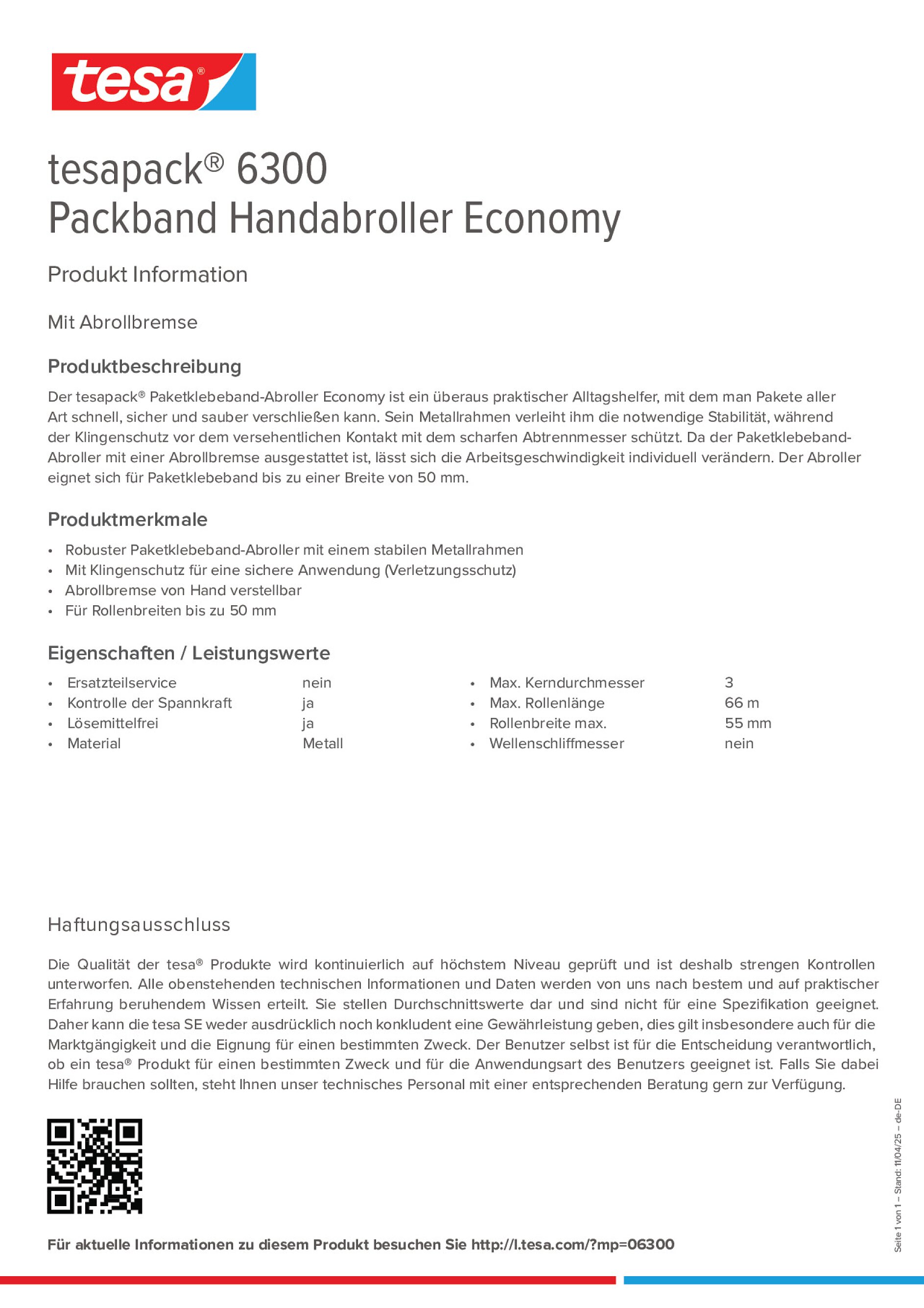 Product information_tesapack® 06300_de-DE