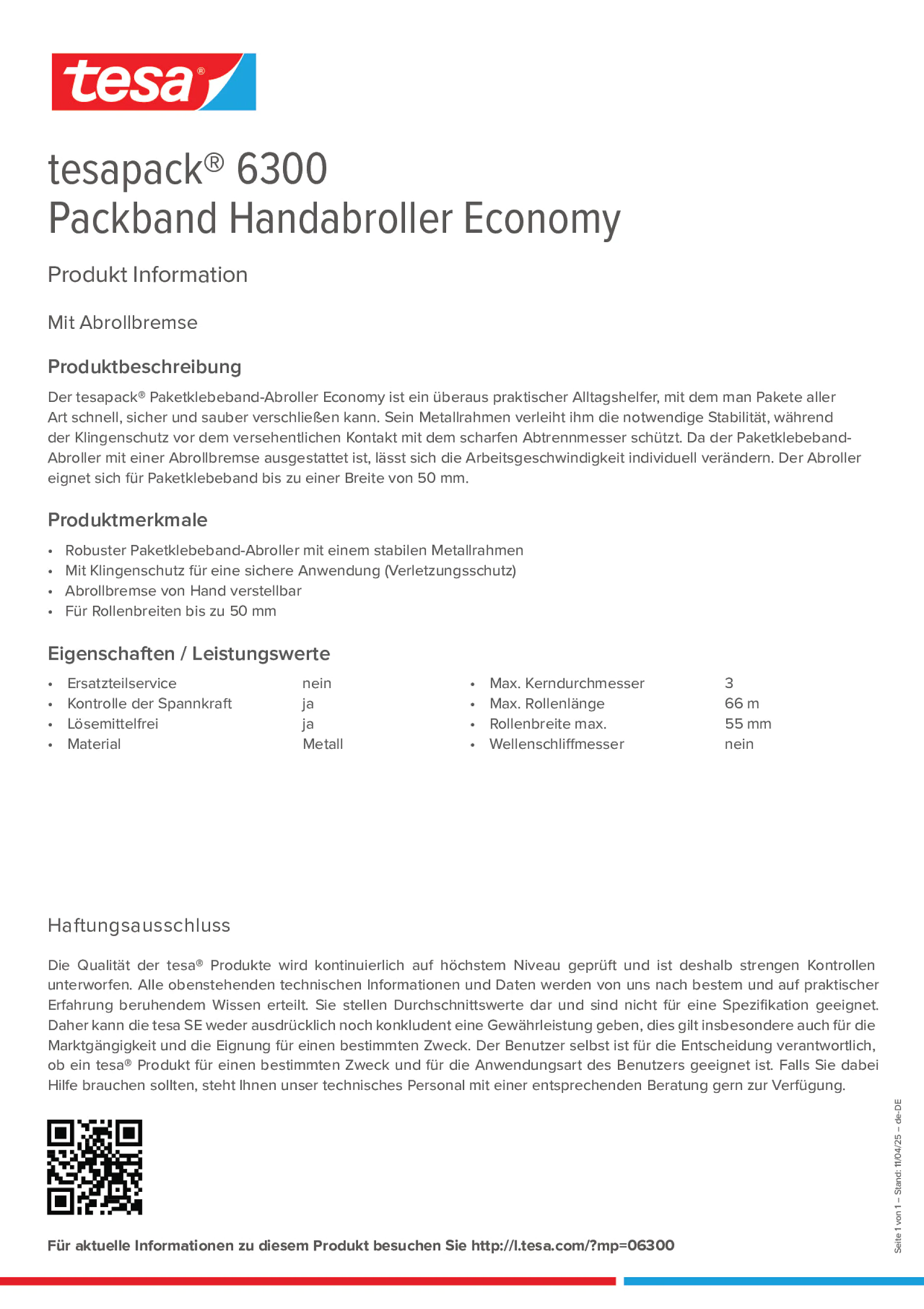 Product information_tesapack® 06300_de-DE