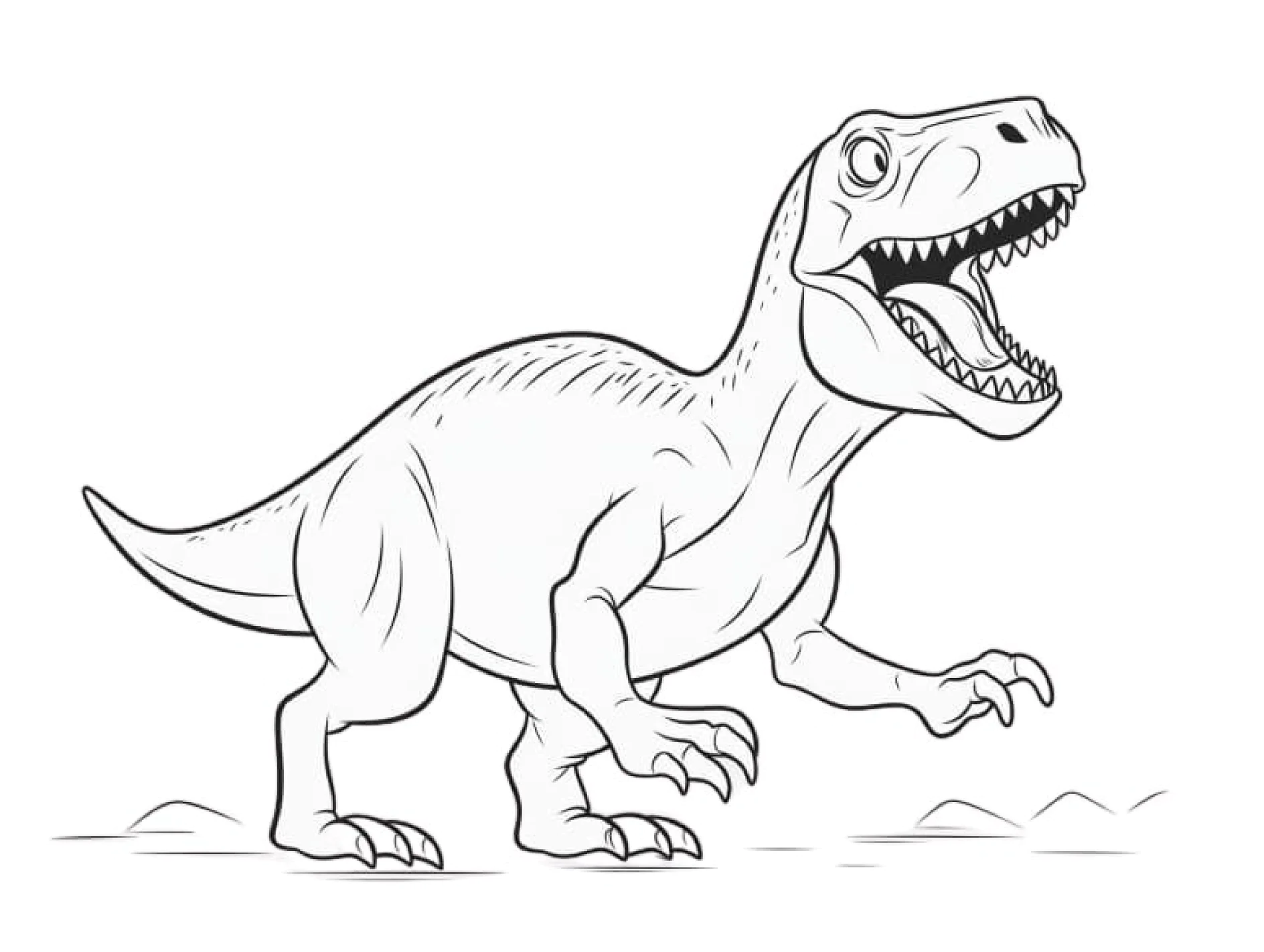 Vorlage Dinosaurier steht zum Ausmalen Ausmalbild Dinosaurier steht