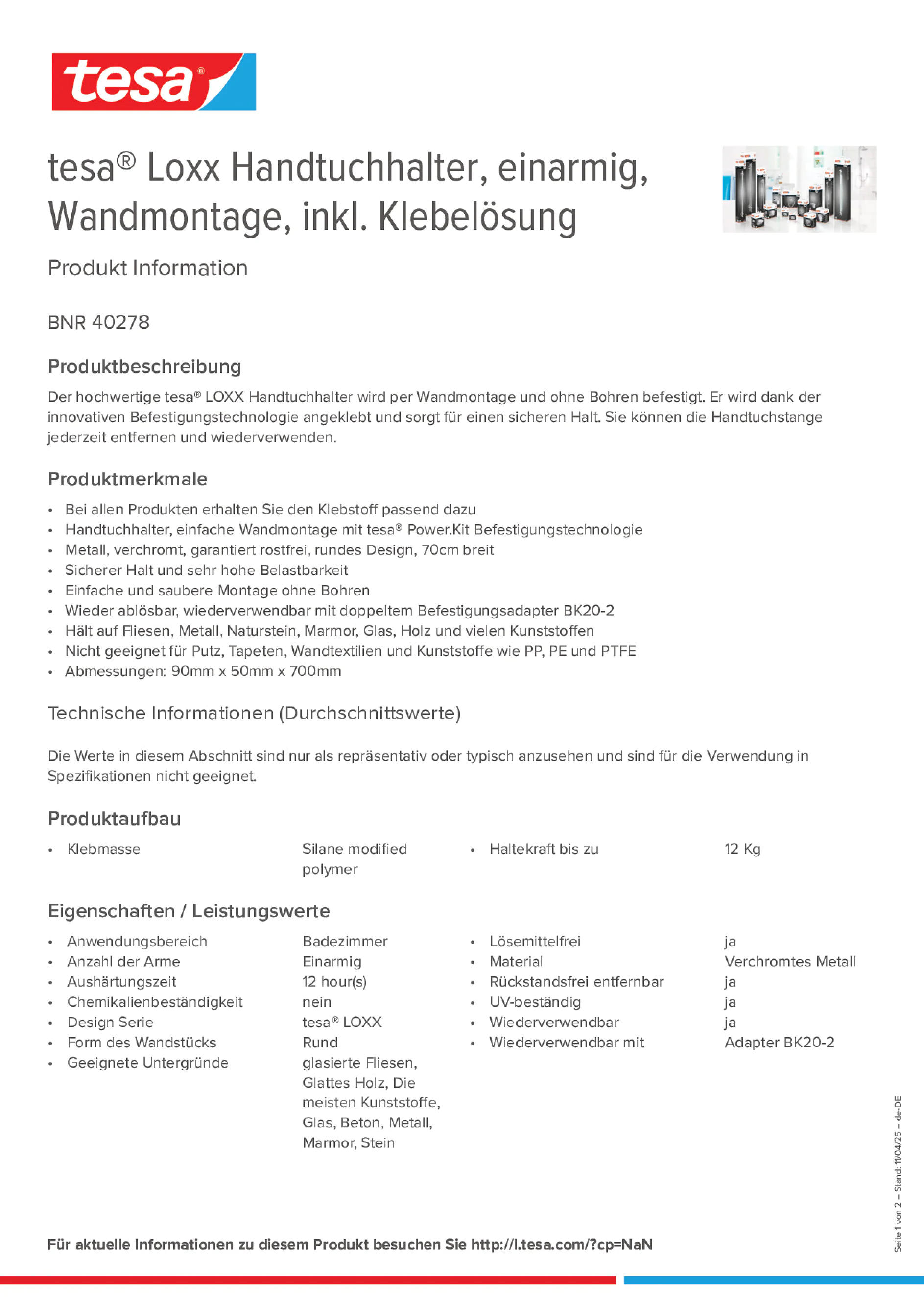 Product information_tesa® 40278_de-DE