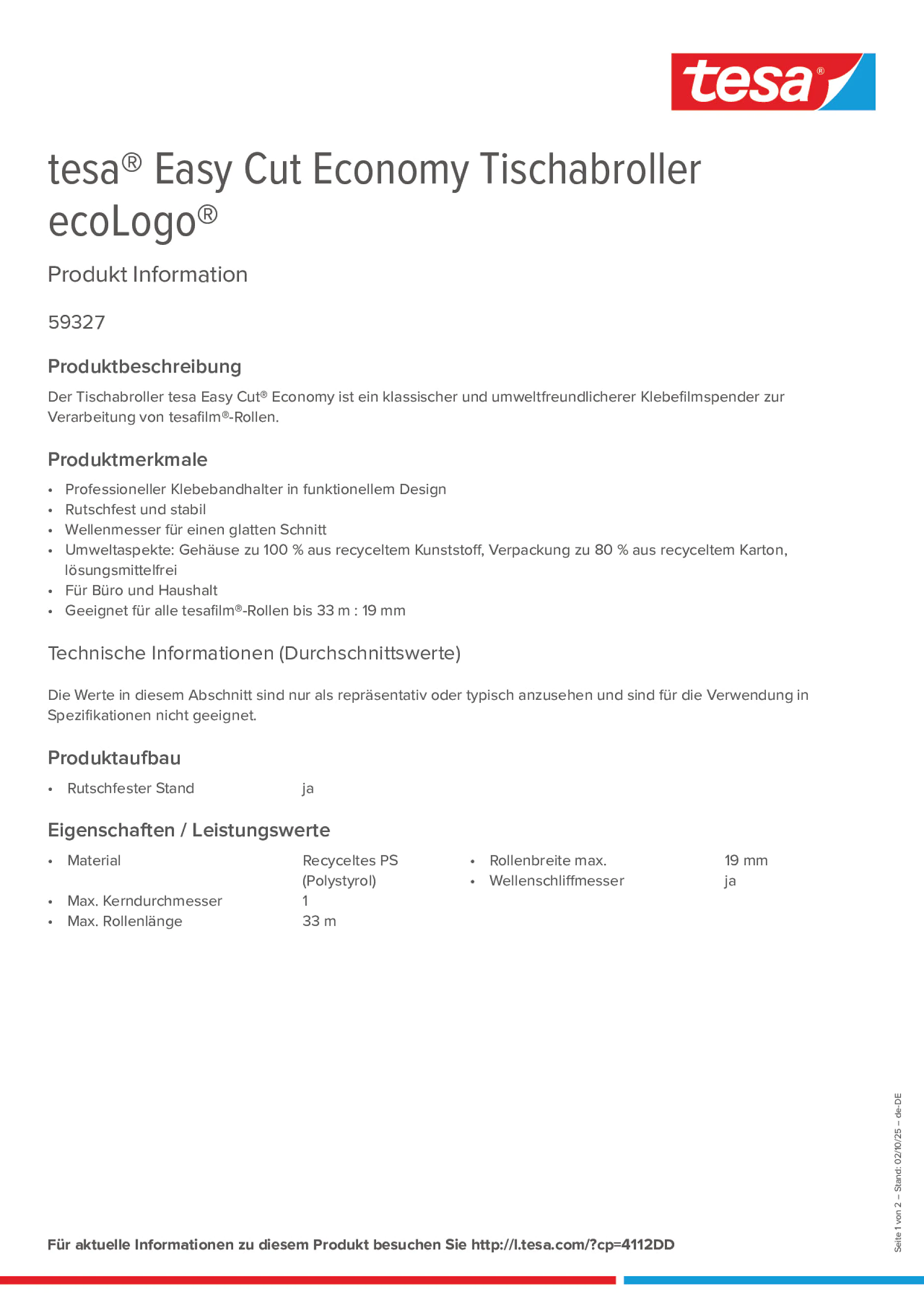 Product information_tesa® Easy Cut 59327_de-DE
