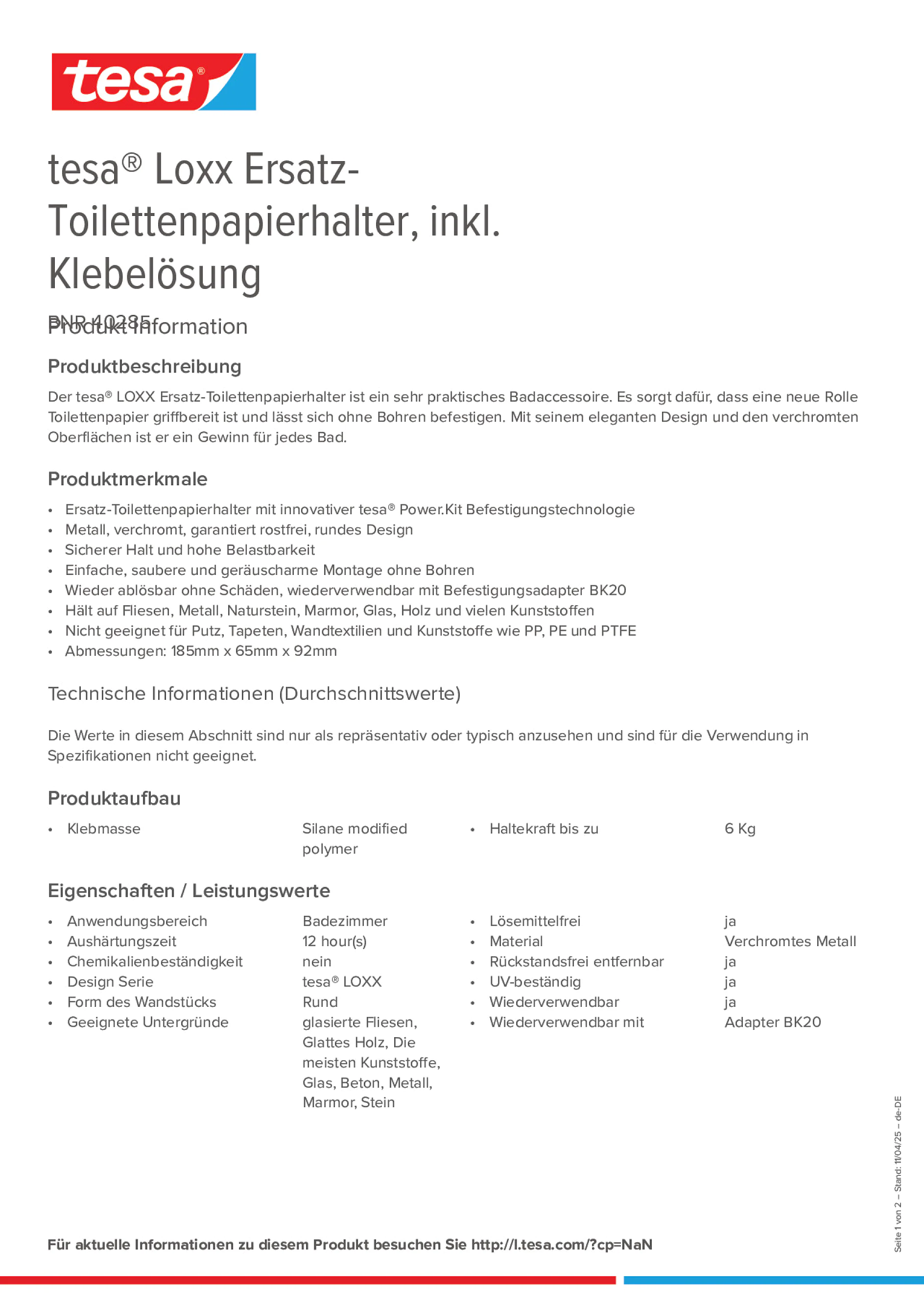 Product information_tesa® 40285_de-DE
