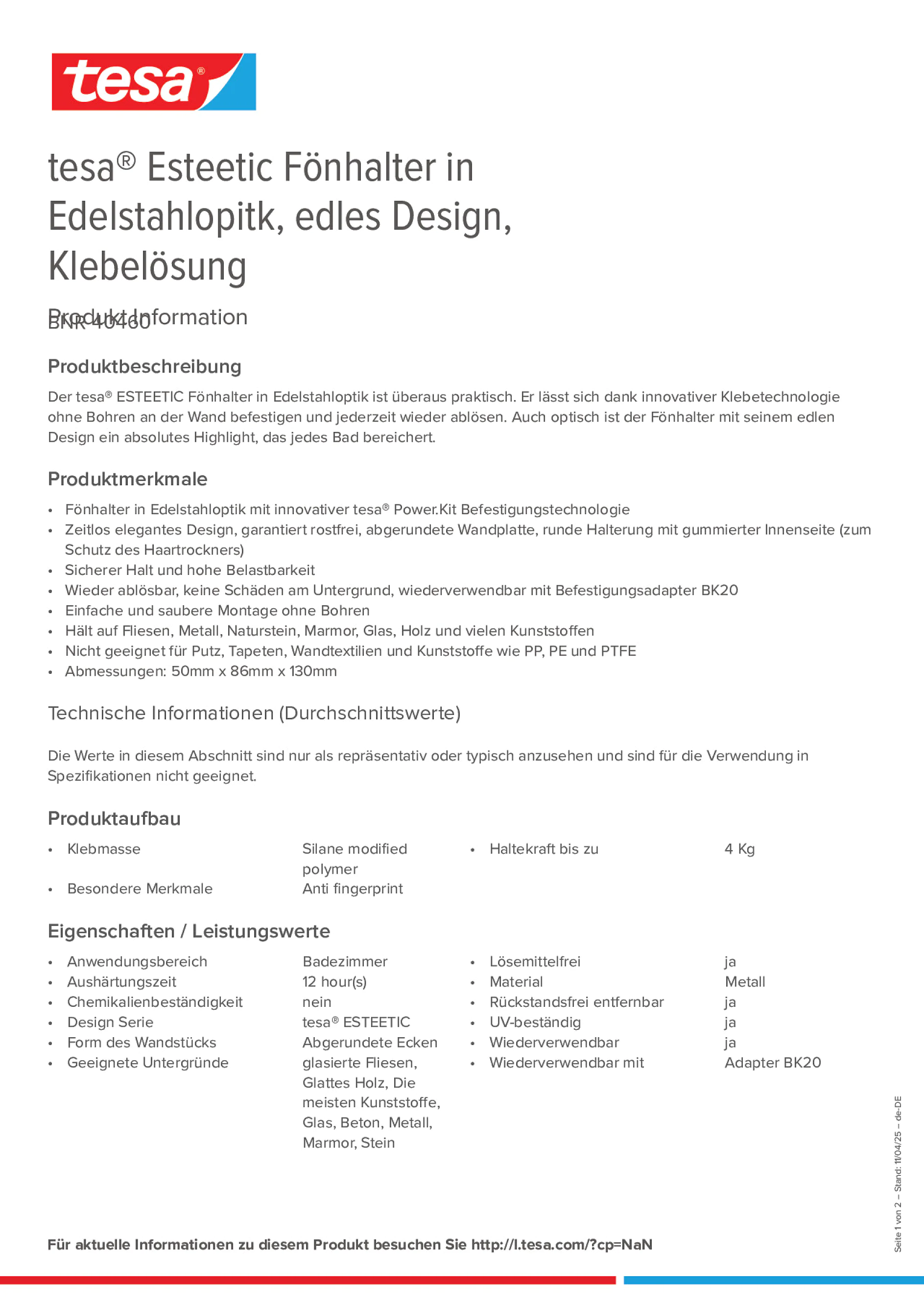 Product information_tesa® 40460_de-DE