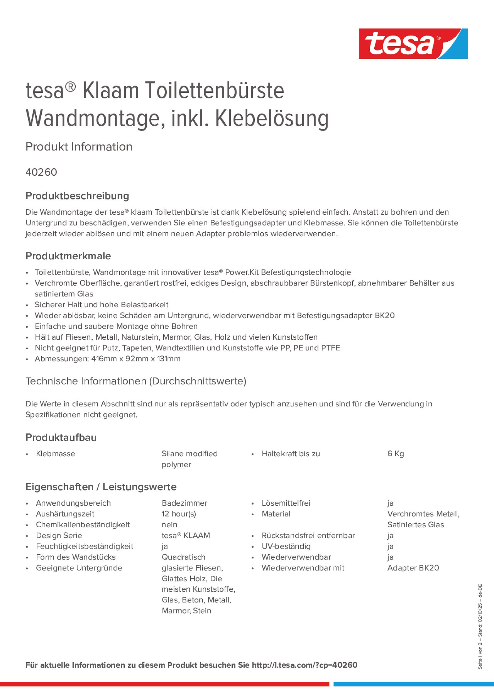 Product information_tesa® 40260_de-DE