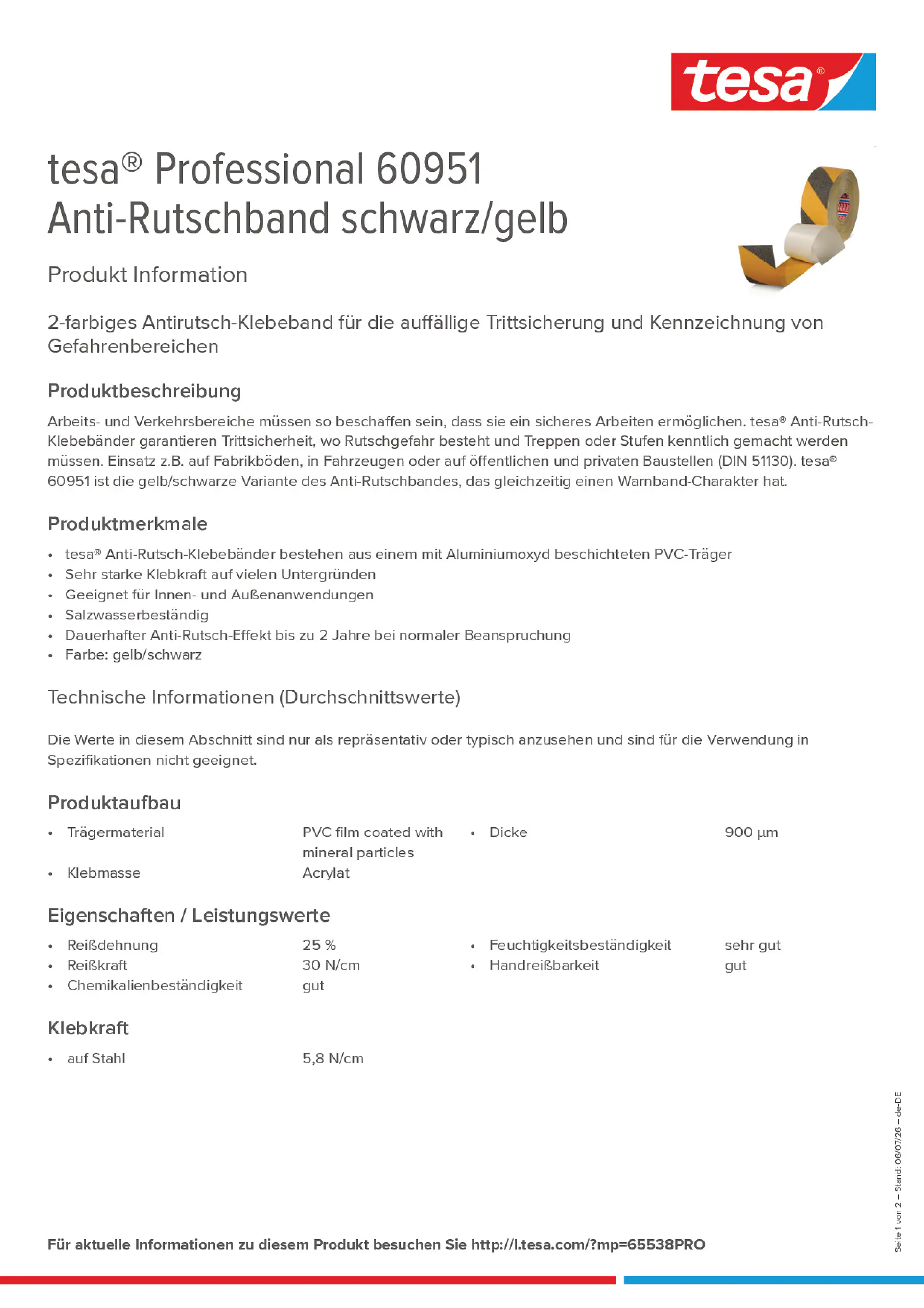 Product information_tesa® Professional 60951_de-DE