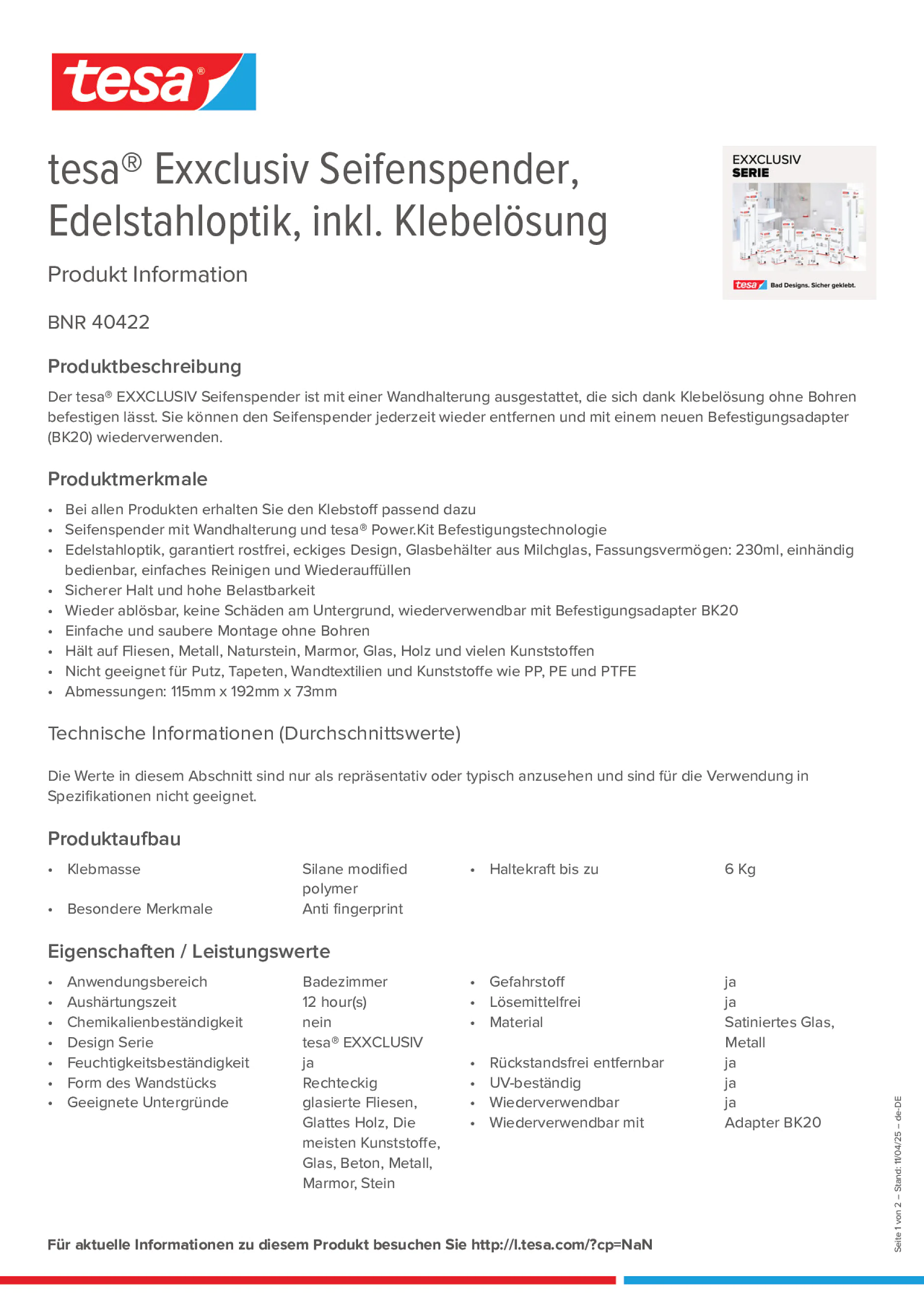 Product information_tesa® 40422_de-DE