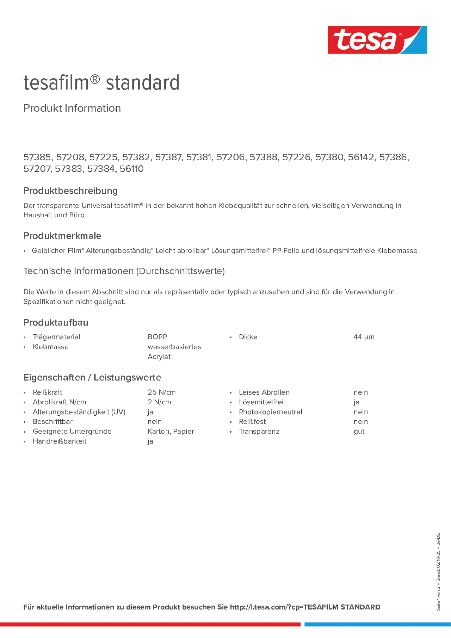 Product information_tesafilm® 57226_de-DE