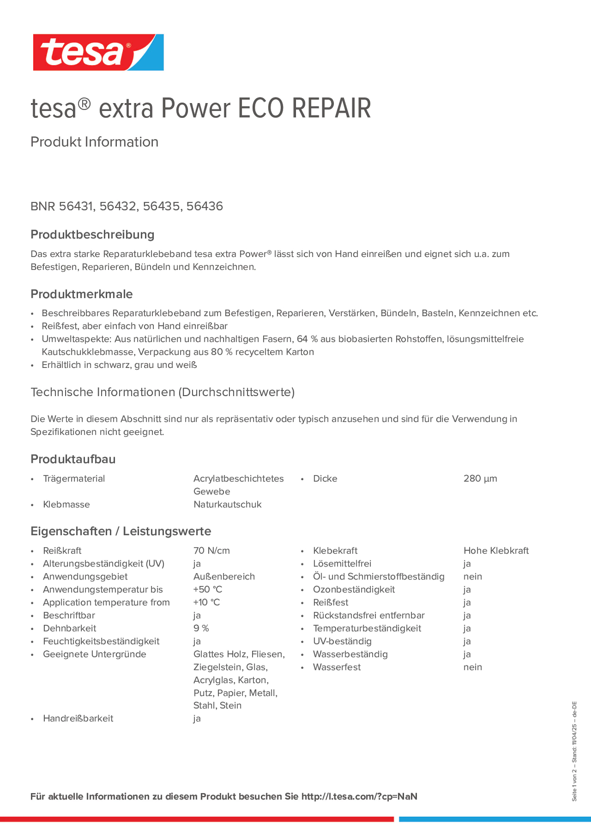 Product information_tesa® extra Power 56430_de-DE