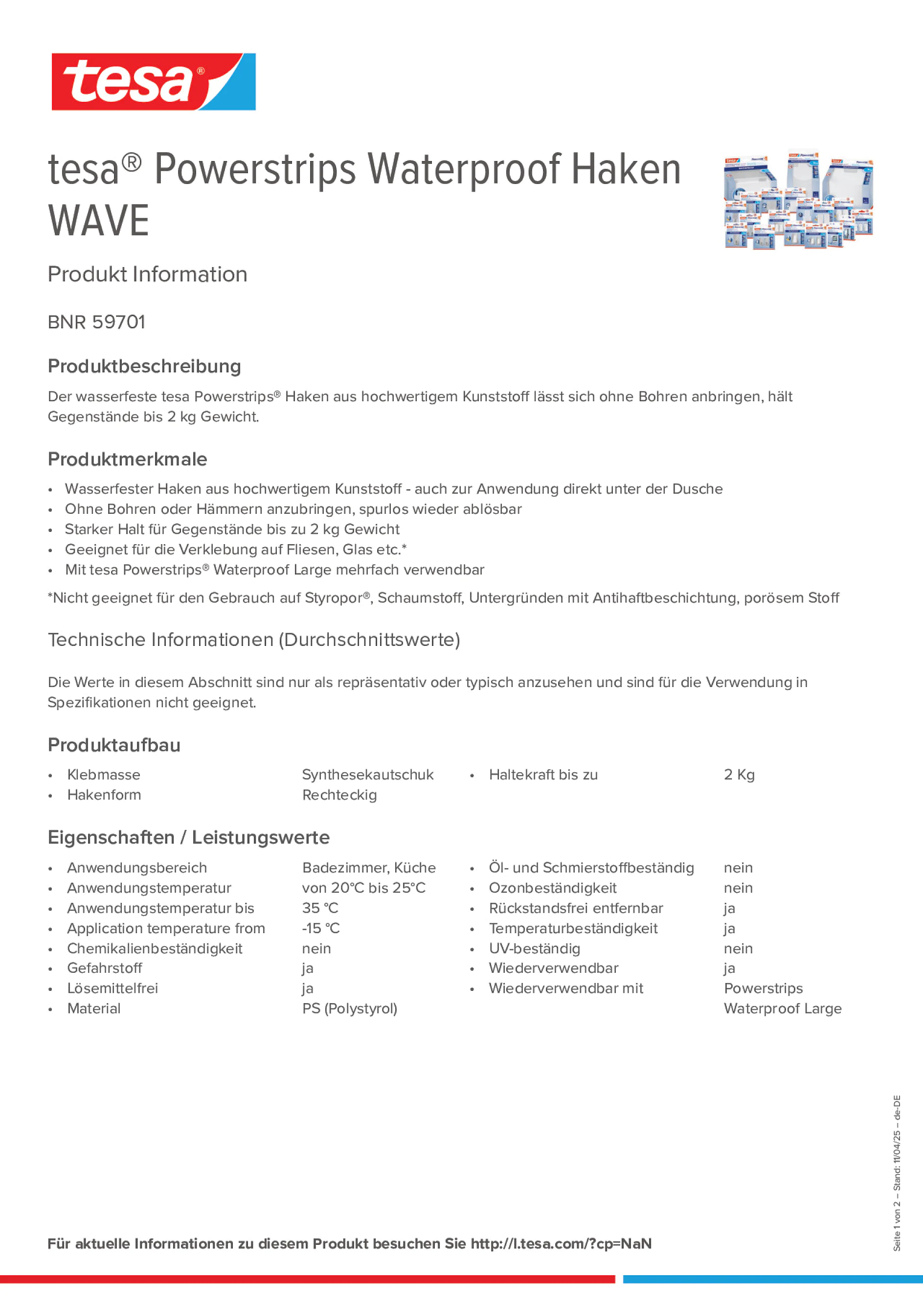 Product information_tesa® Powerstrips 59701_de-DE