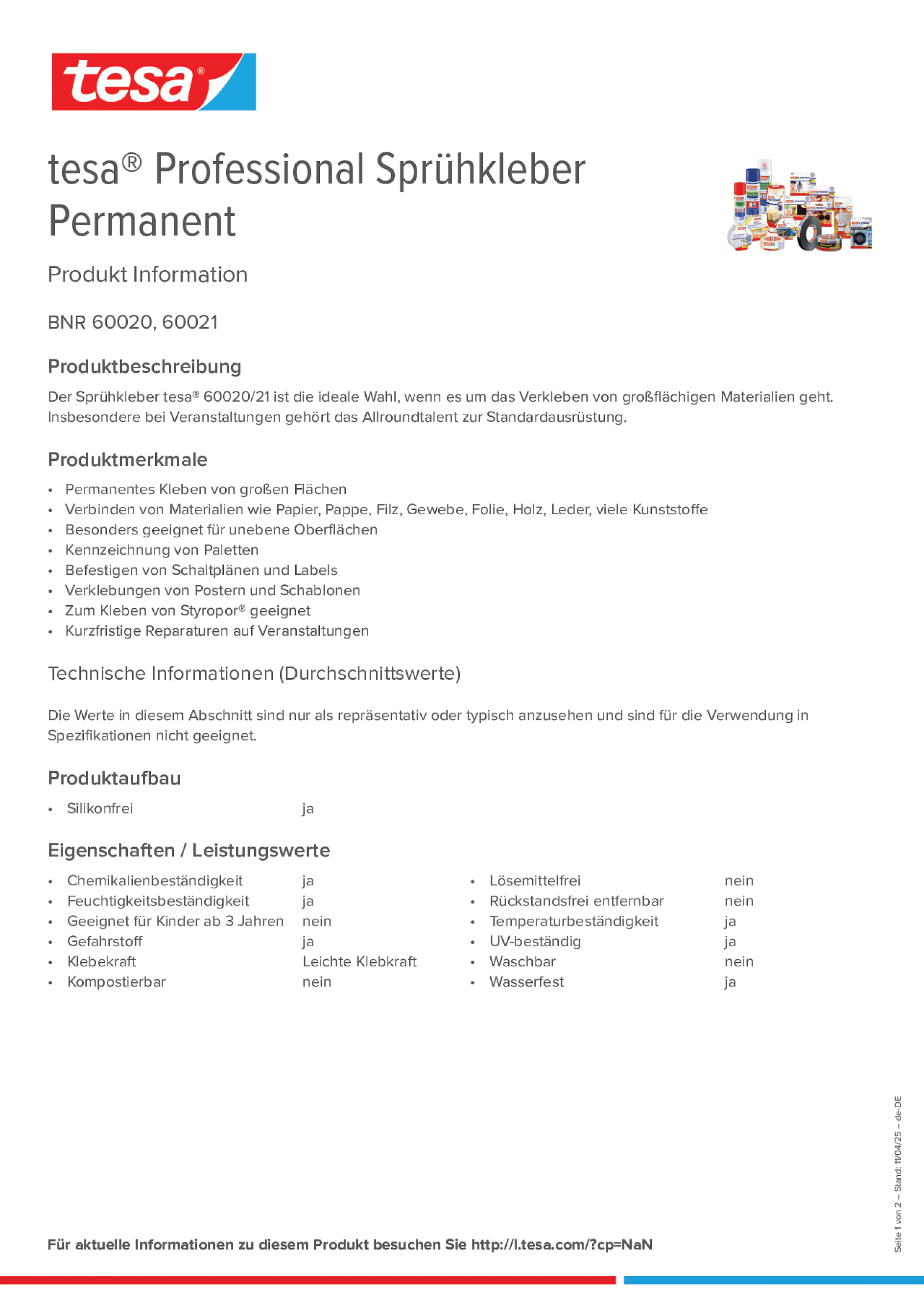 Product information_tesa® Professional 60020 / 60021_de-DE
