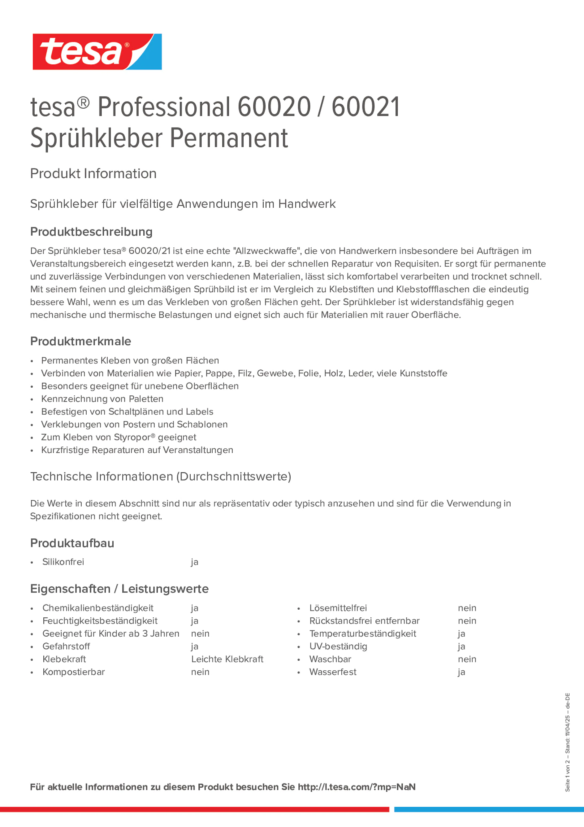 Product information_tesa® Professional 60020 / 60021_de-DE