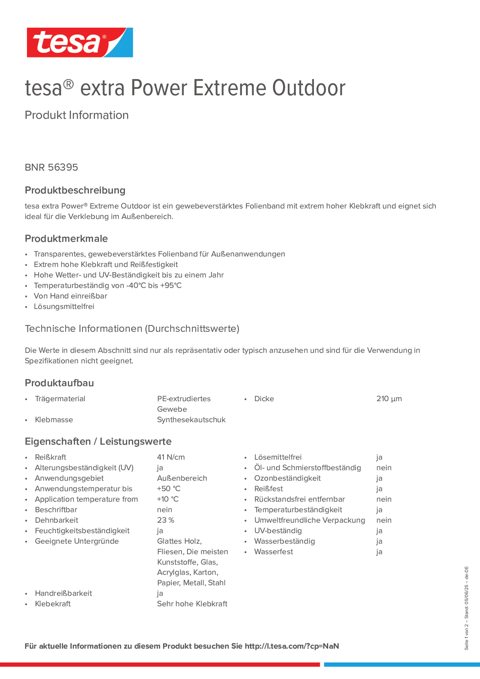 Product information_tesa® extra Power 56395_de-DE