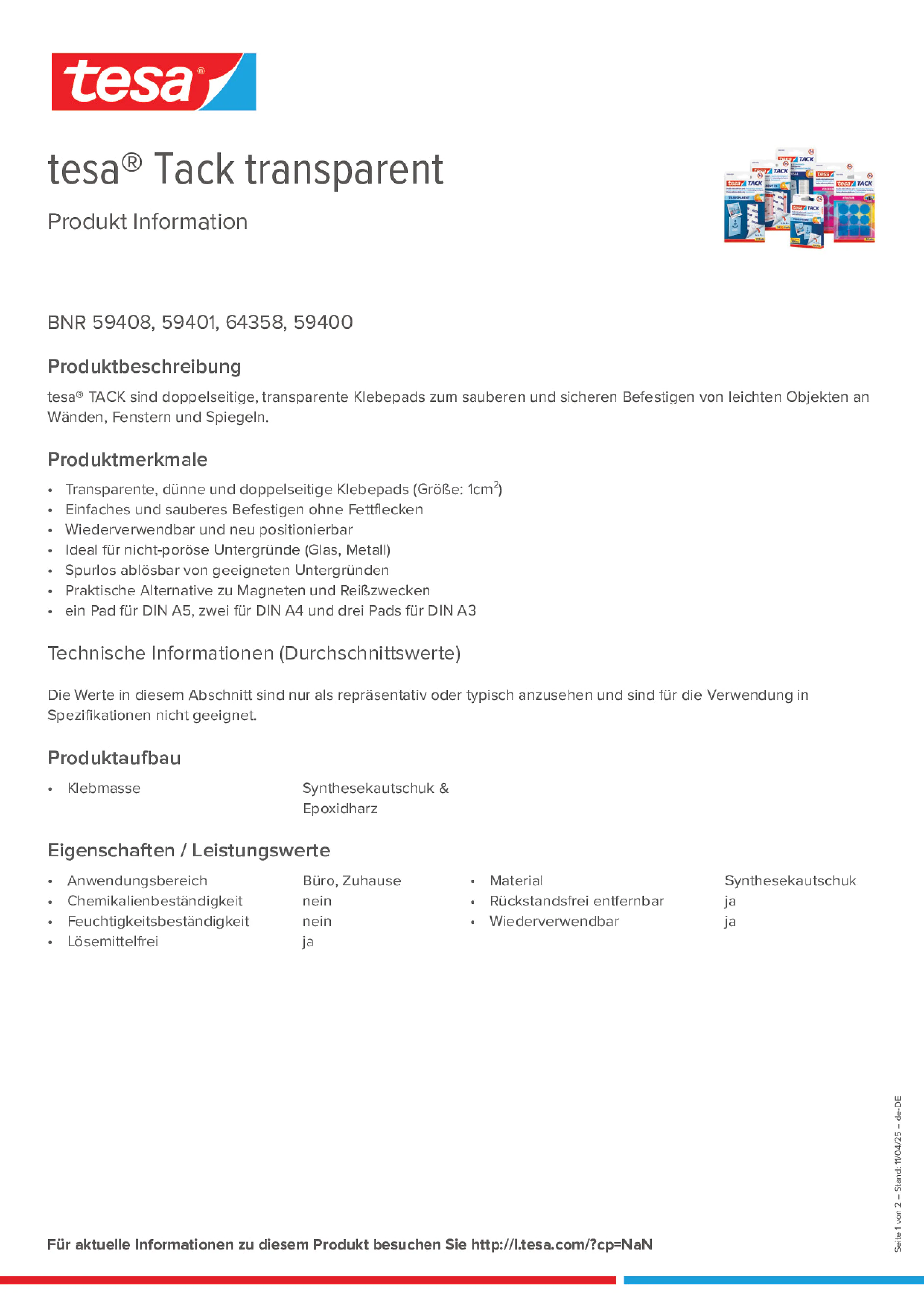 Product information_tesa® Tack 59401_de-DE