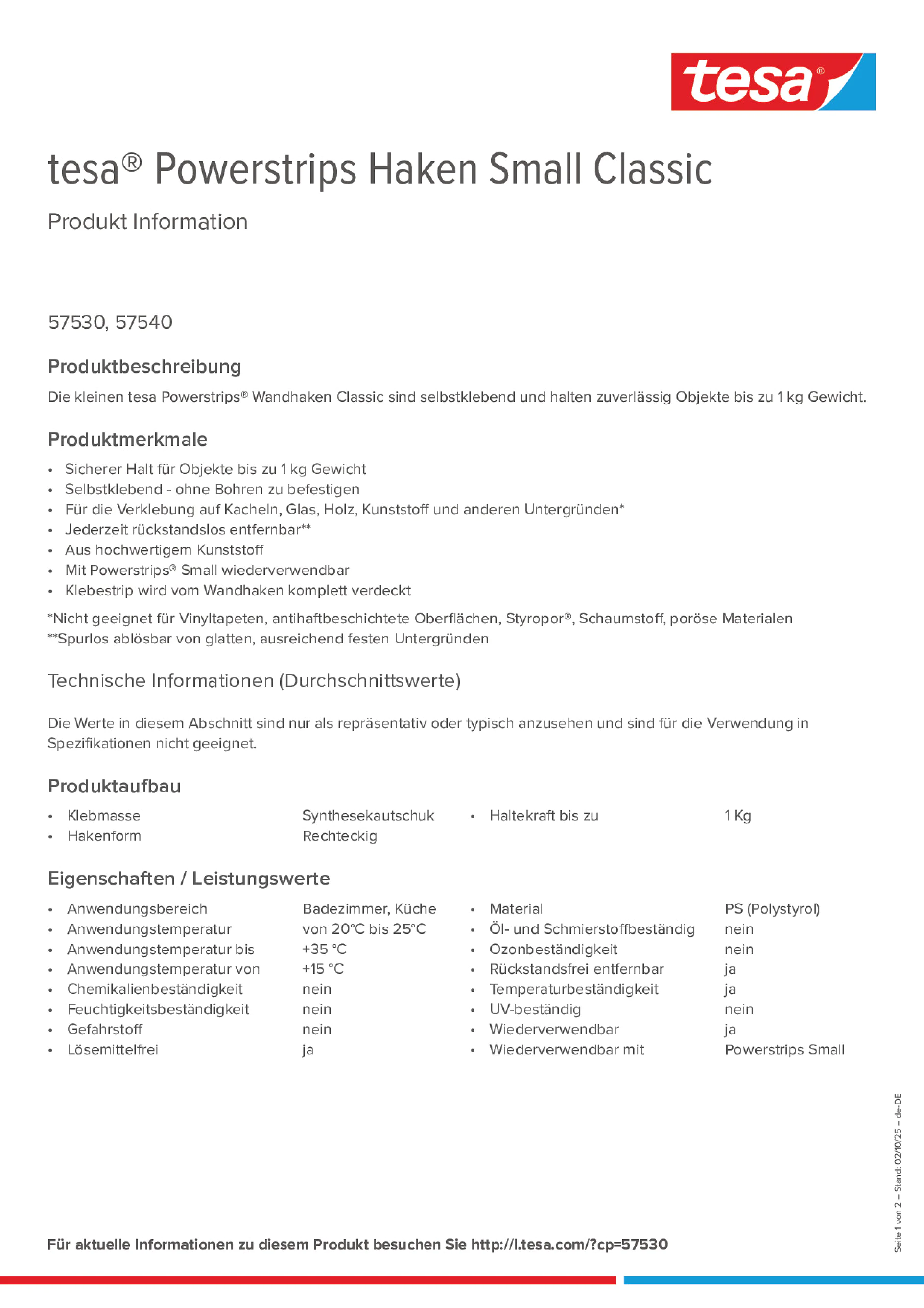 Product information_tesa® Powerstrips 57530_de-DE