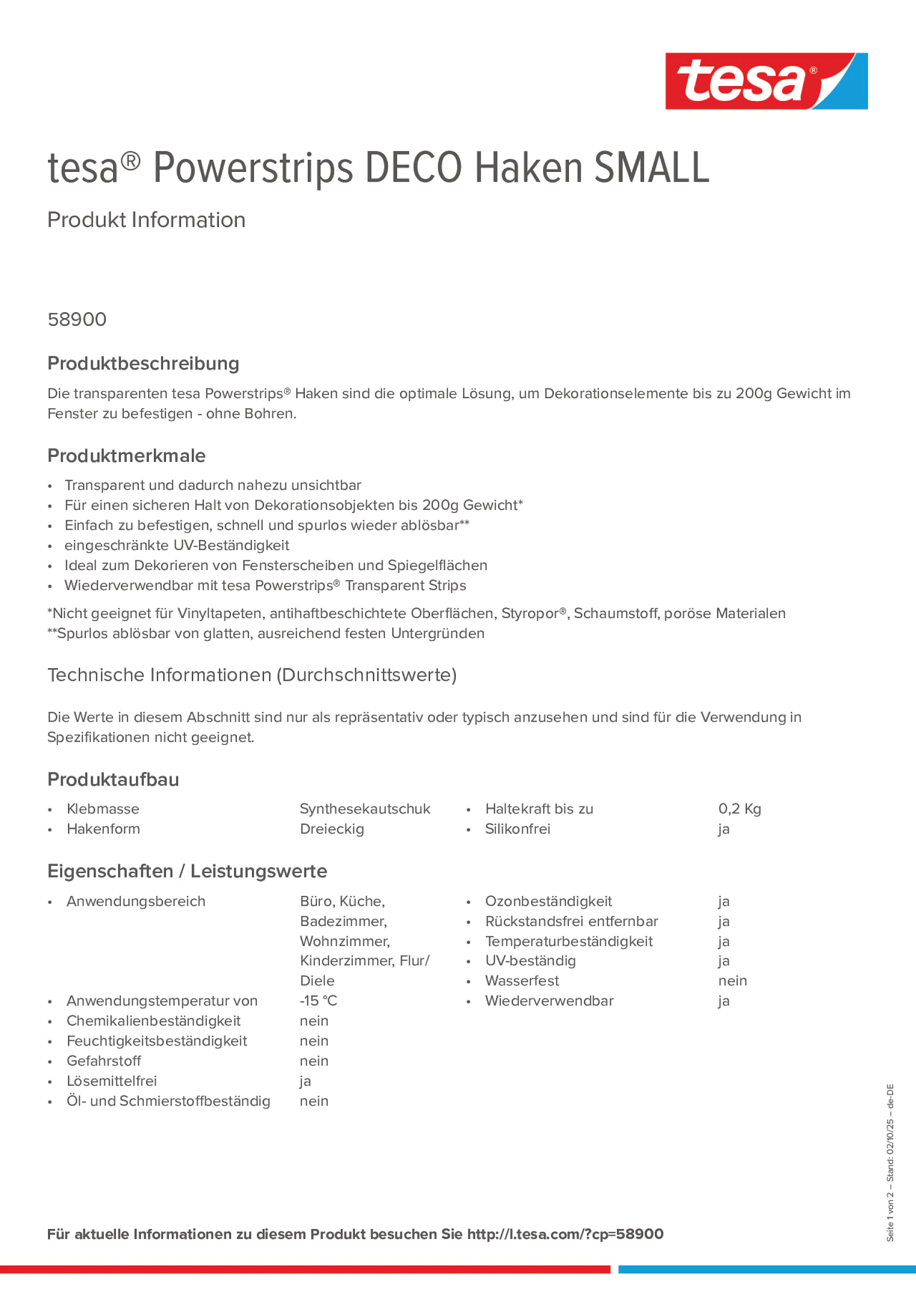 Product information_tesa® Powerstrips 58900_de-DE