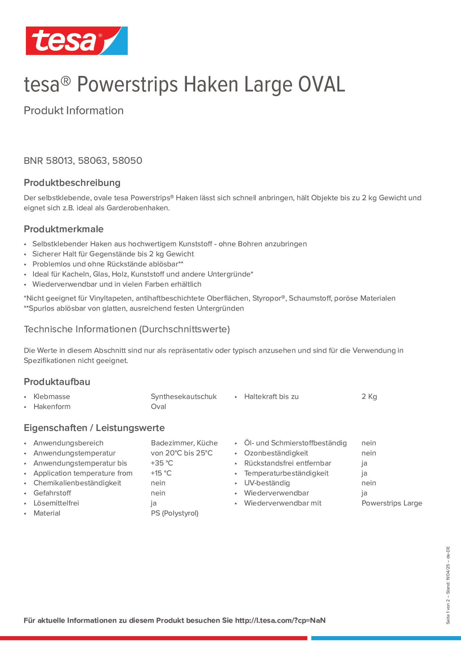 Product information_tesa® Powerstrips 58050_de-DE