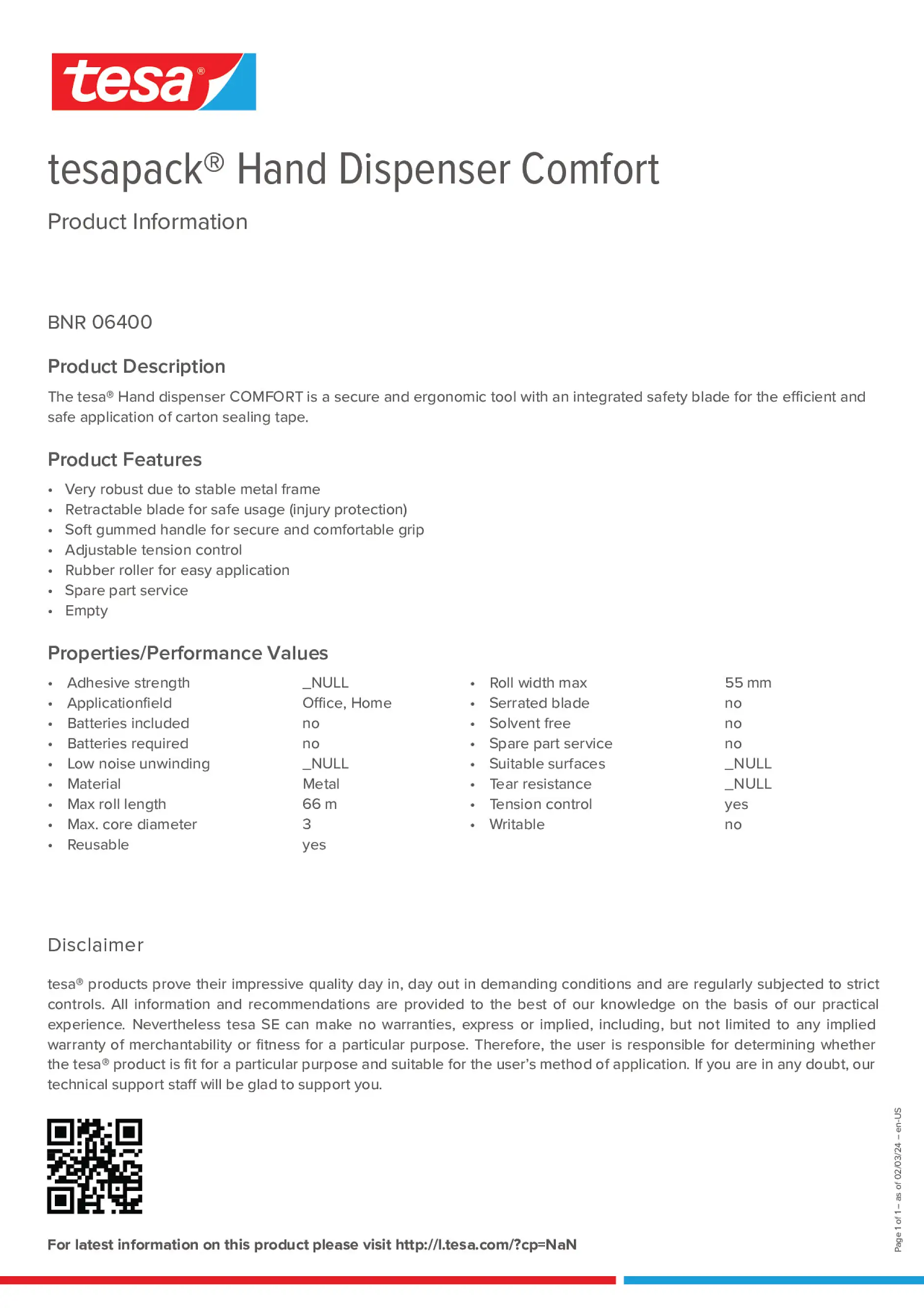 Product information_tesapack® 06400_en