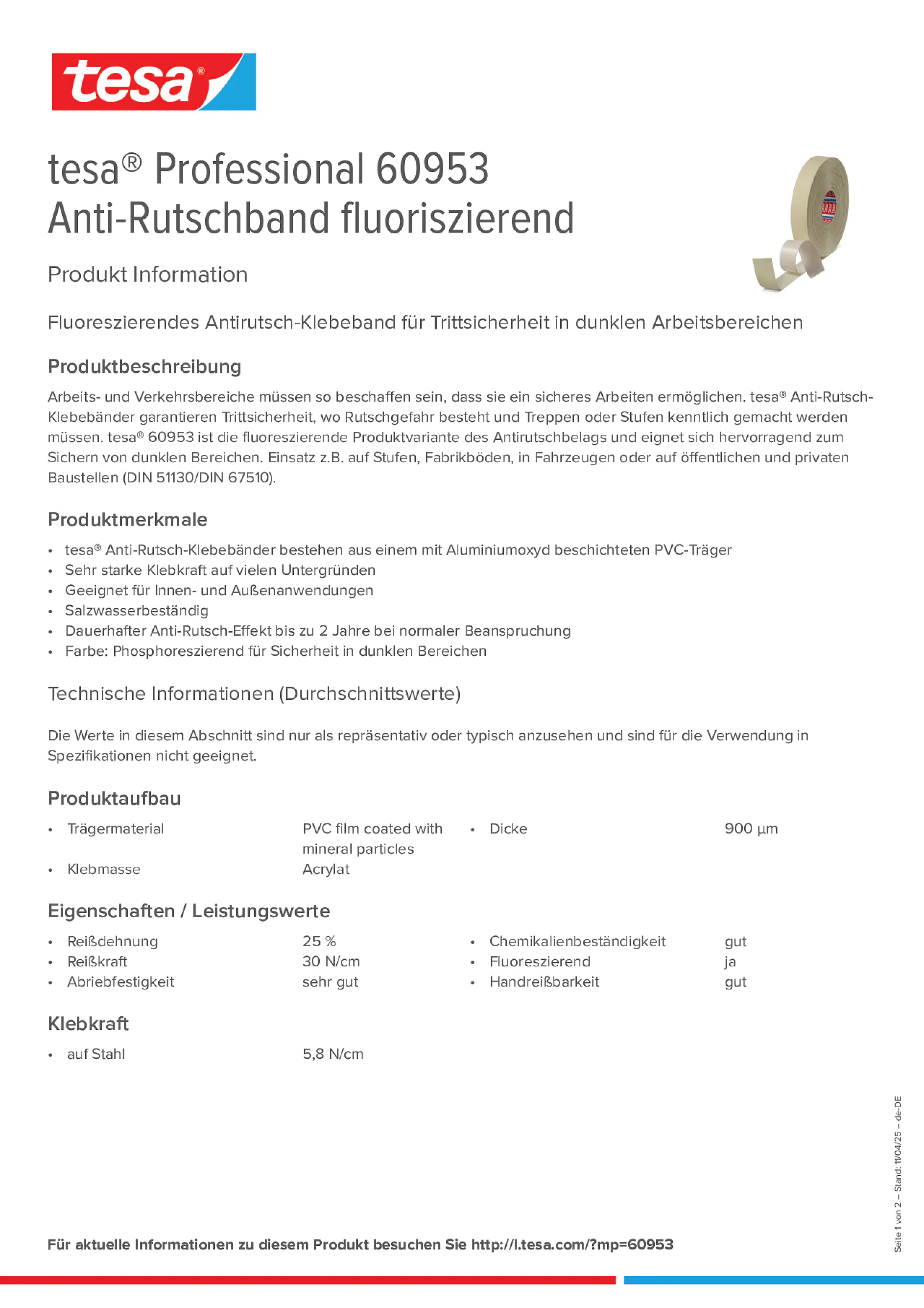 Product information_tesa® Professional 60953_de-DE