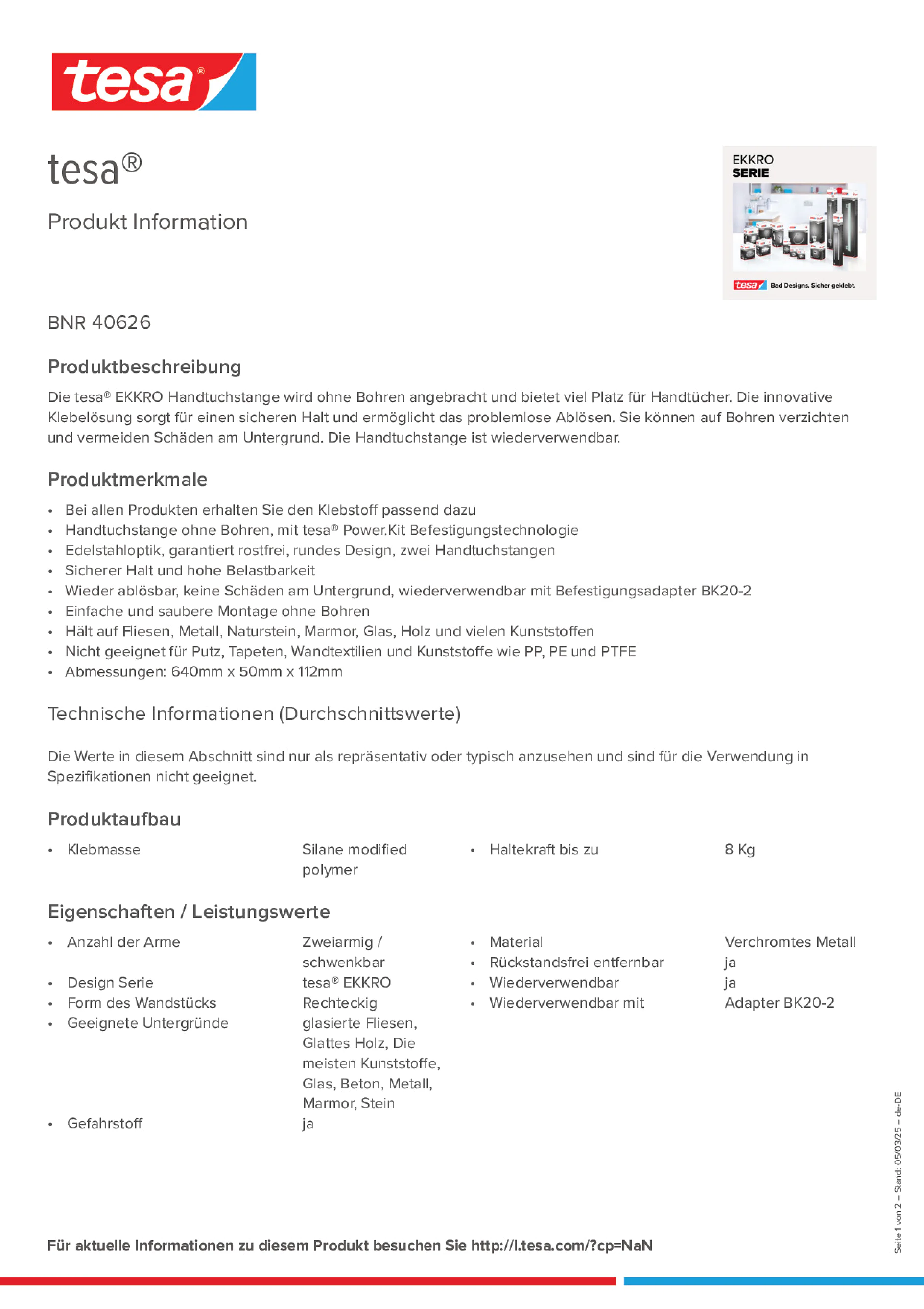 Product information_tesa® 40626_de-DE
