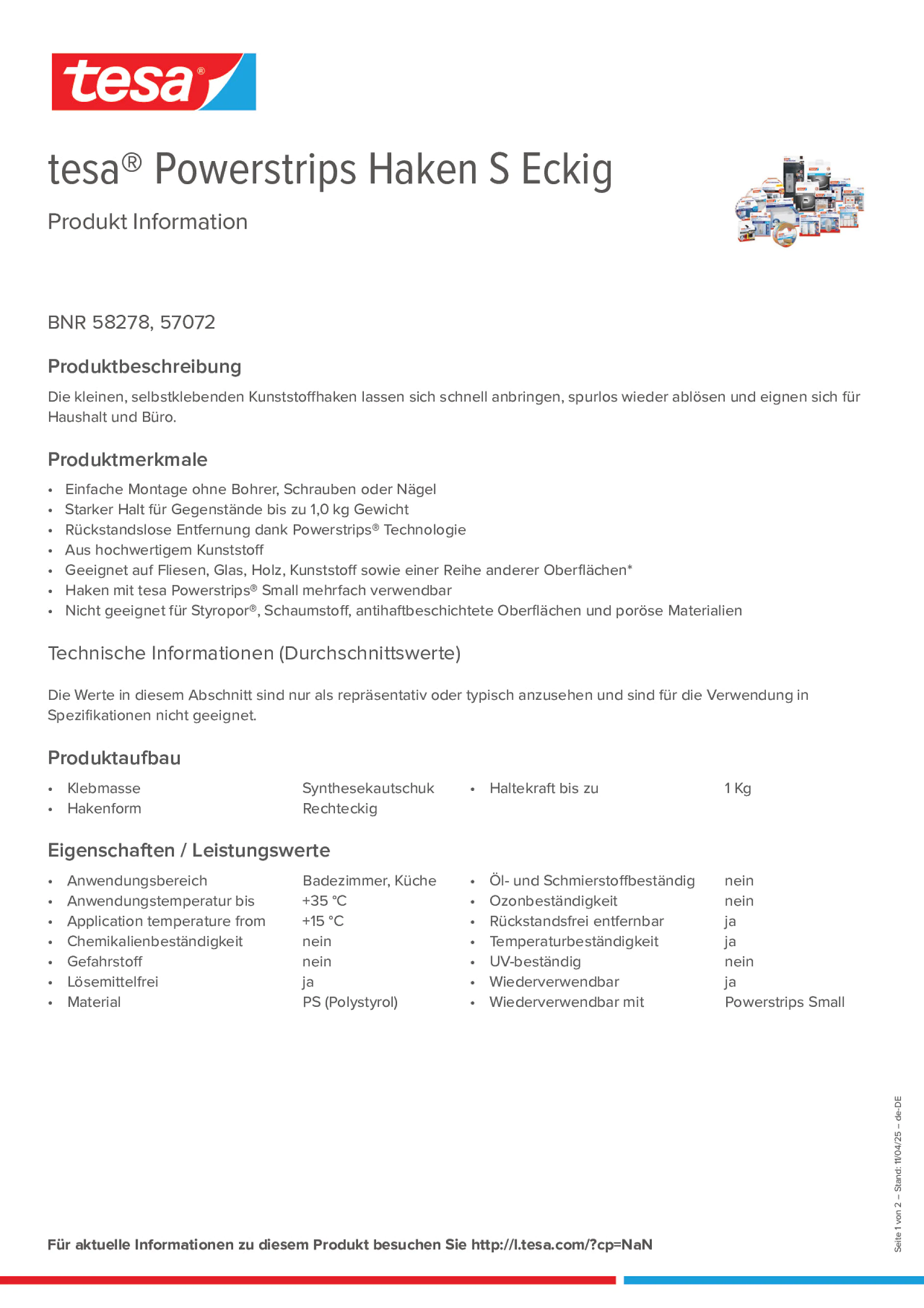 Product information_tesa® Powerstrips 58278_de-DE