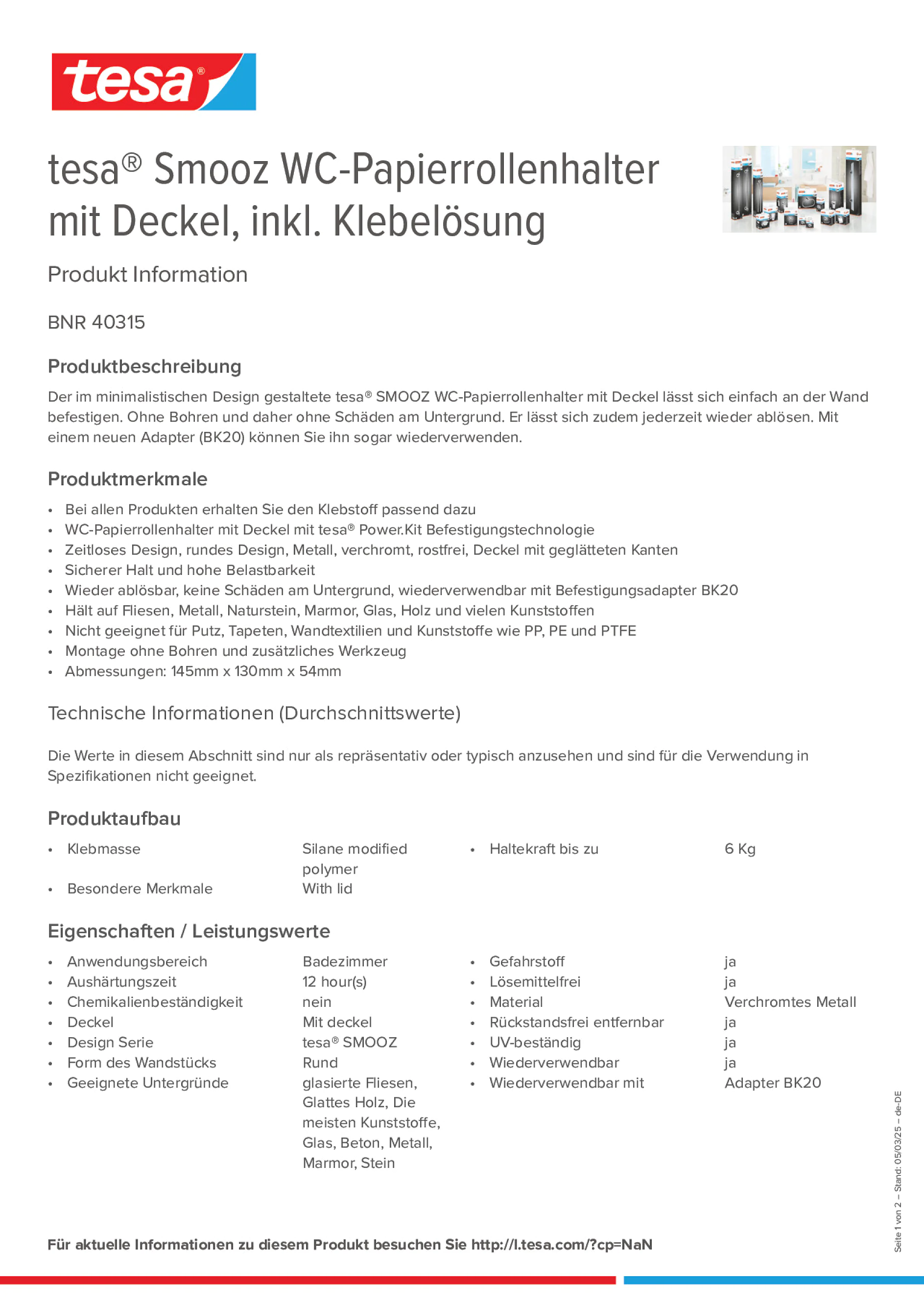 Product information_tesa® 40315_de-DE